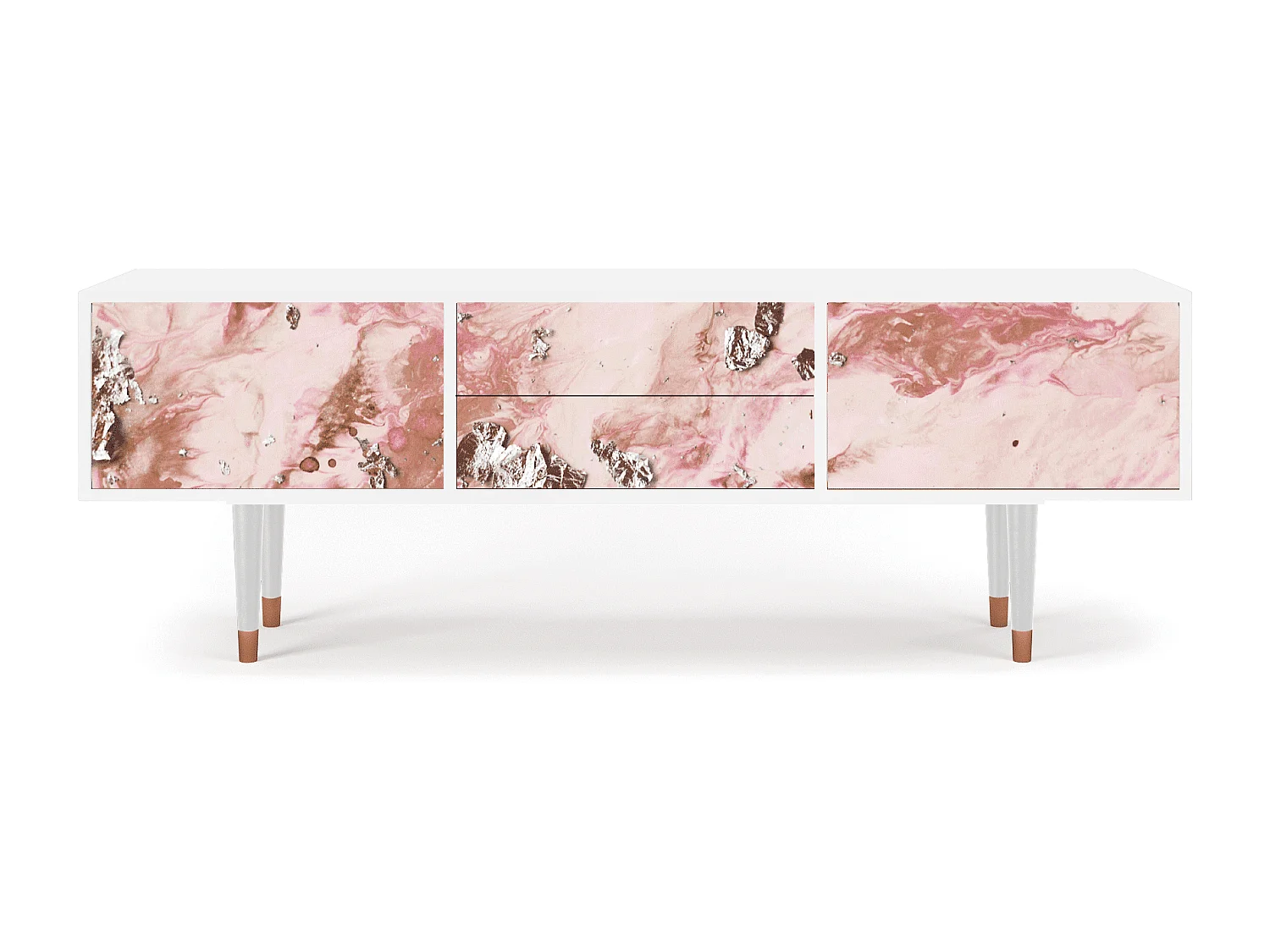 Mobile TV - 170х59х48 cm - T4 - Cotton Candy, Bianco