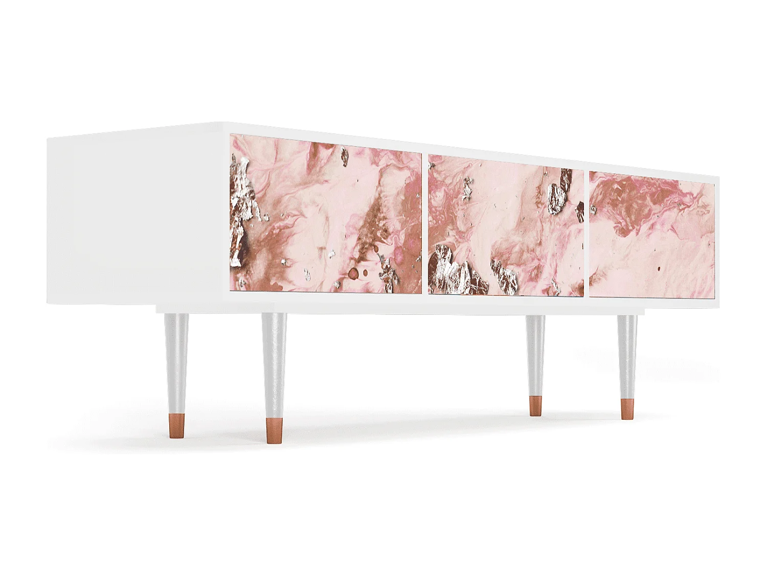 Mobile TV - 170х59х48 cm - T4 - Cotton Candy, Bianco