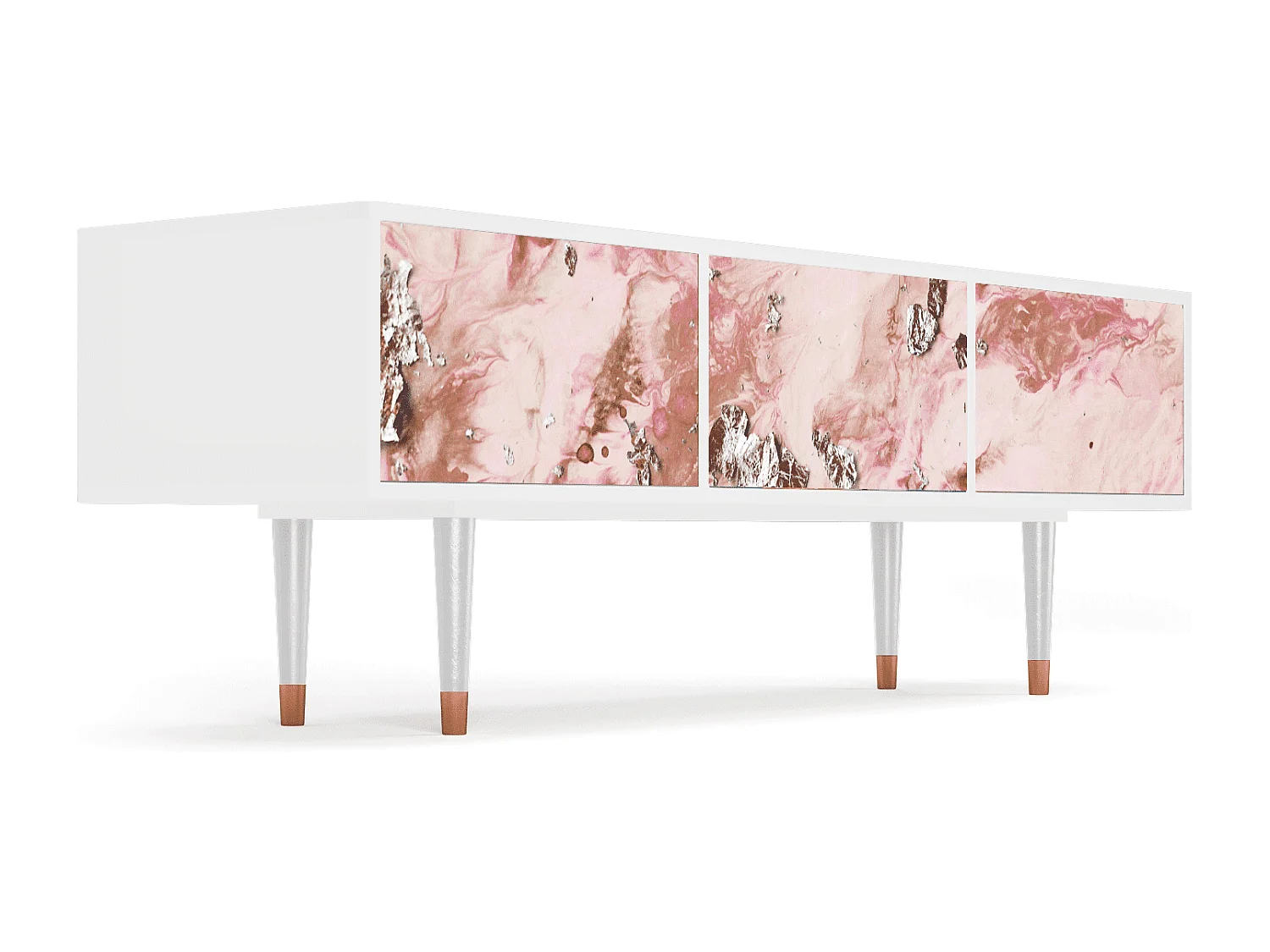 Mueble de TV - 170х59х48 cm - T4 - Cotton Candy, Branco