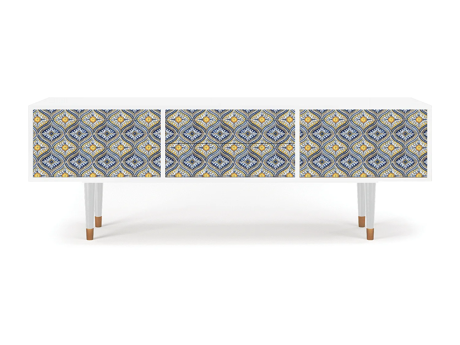 TV-Möbel - 170х59х48 cm - T4 - Illusory Pattern, Weiß