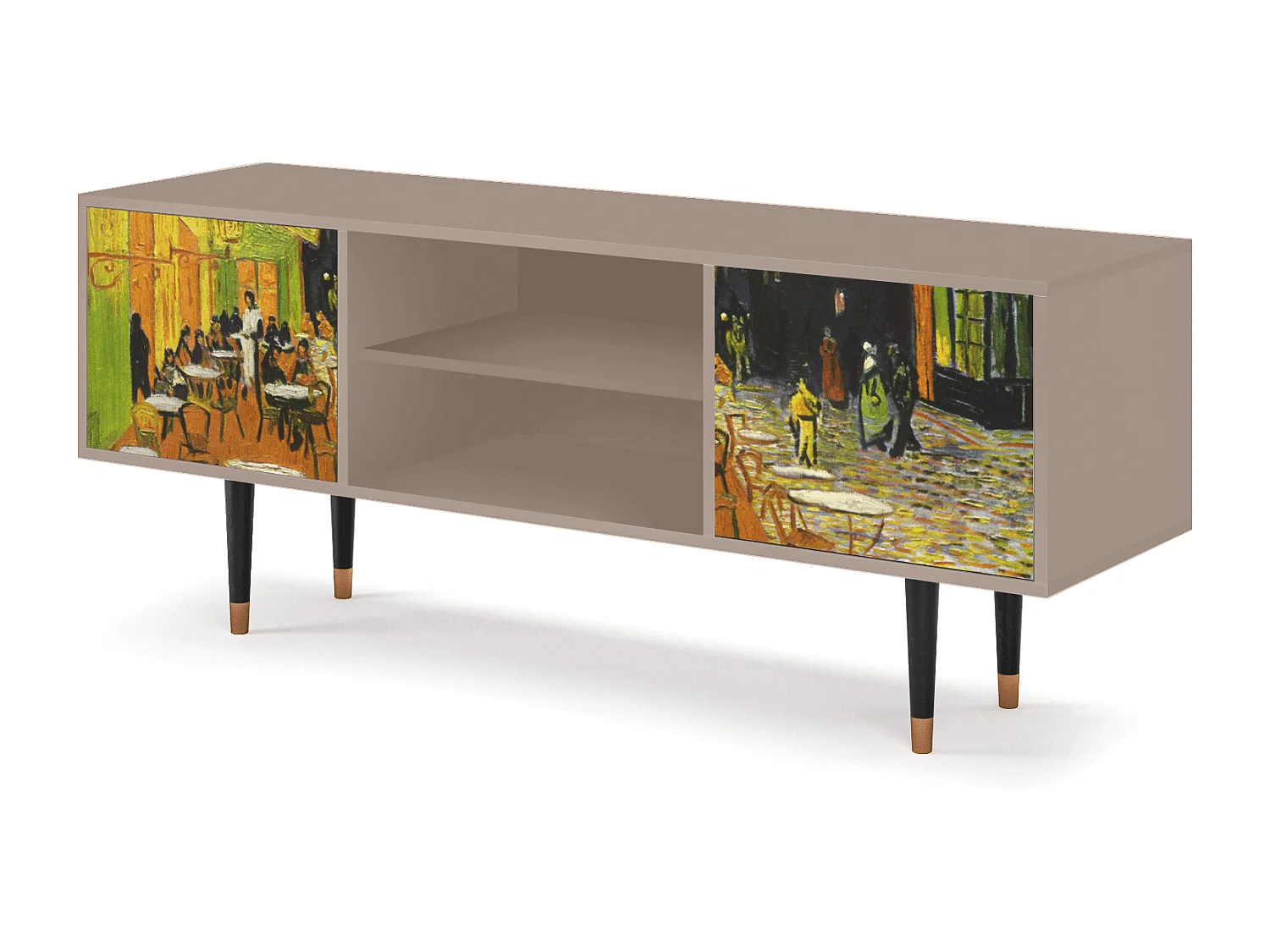 Meuble TV - 170х69х48 cm - T2 - Café Terrace at Night, Latte