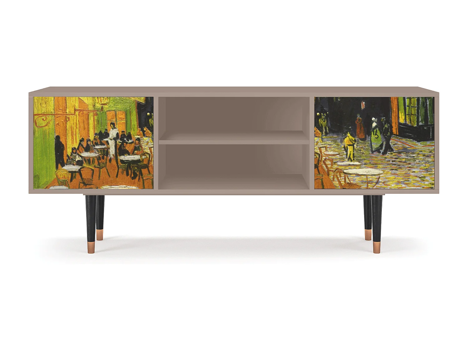 TV-Möbel - 170х69х48 cm - T2 - Café Terrace at Night, Latte