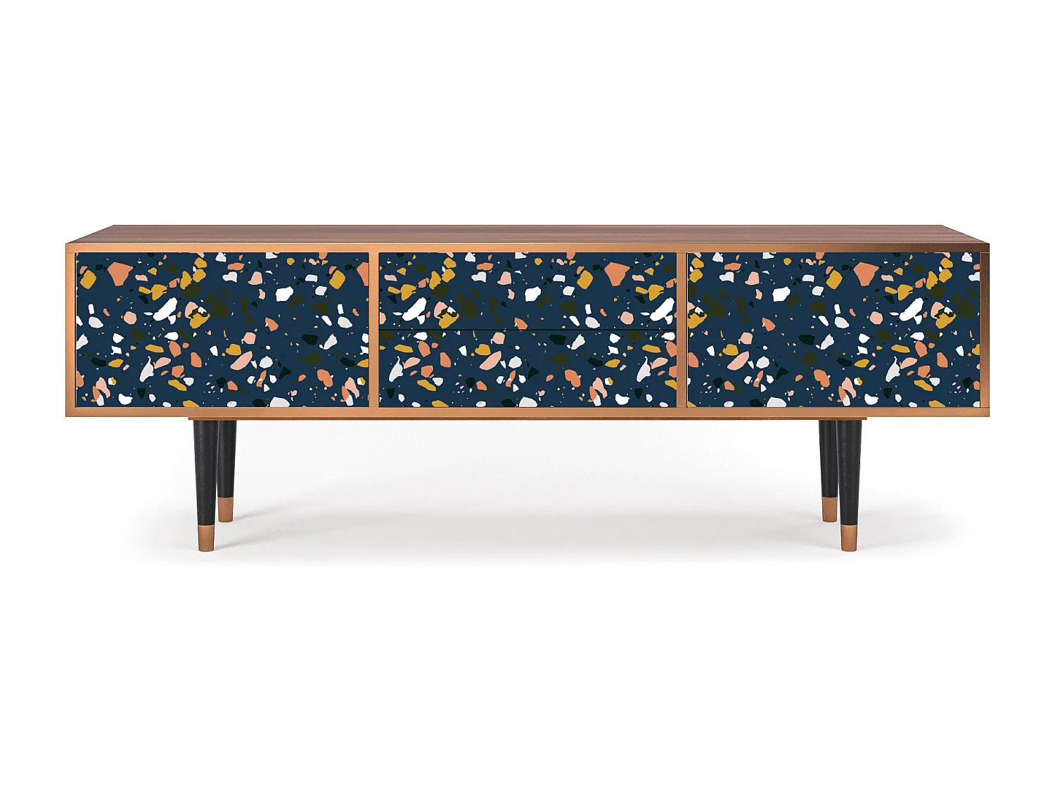 Szafka RTV - 170х59х48 cm - T4 - Night Sky Langhterns, Orzech