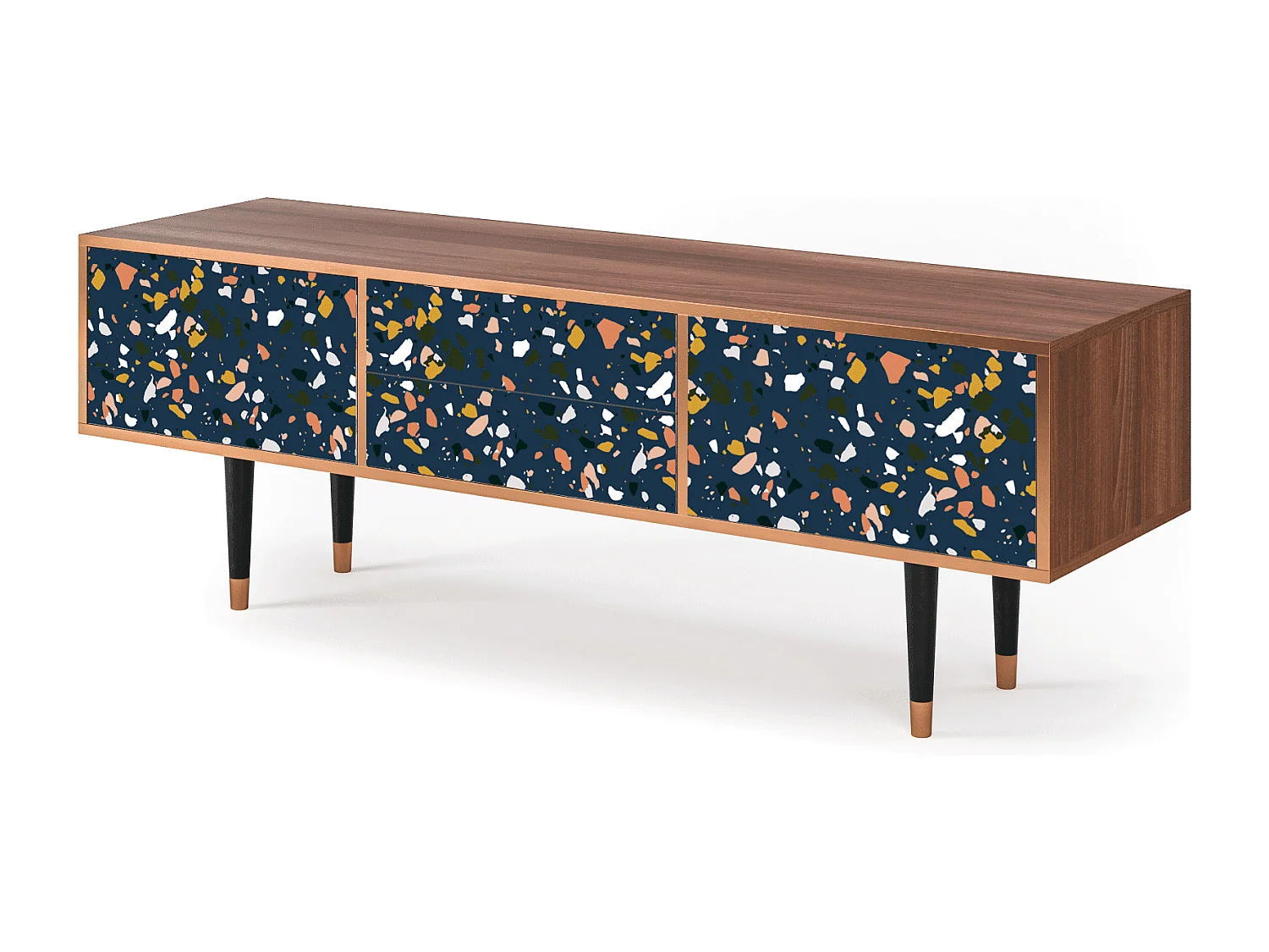 Szafka RTV - 170х59х48 cm - T4 - Night Sky Langhterns, Orzech