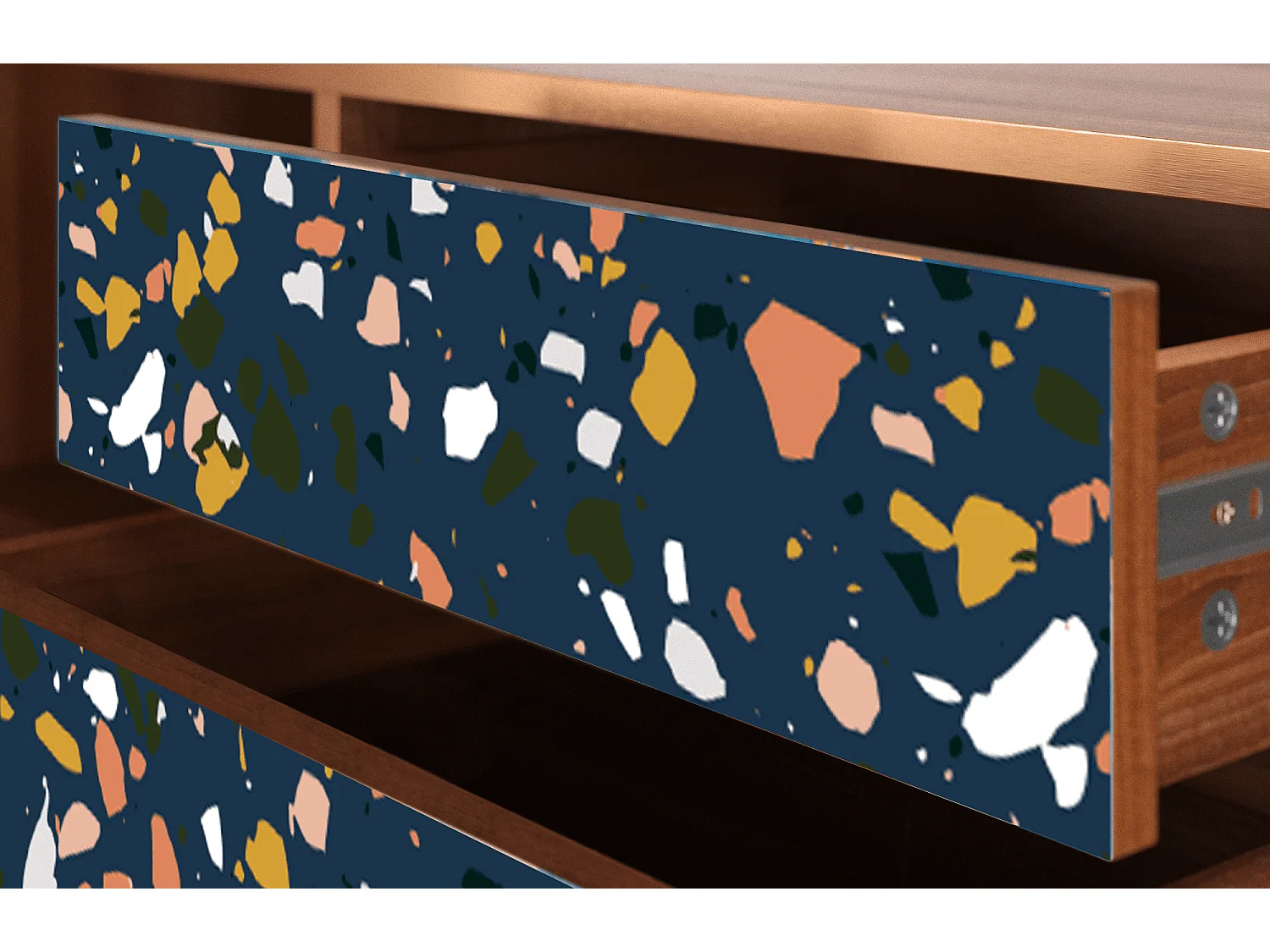 Szafka RTV - 170х59х48 cm - T4 - Night Sky Langhterns, Orzech