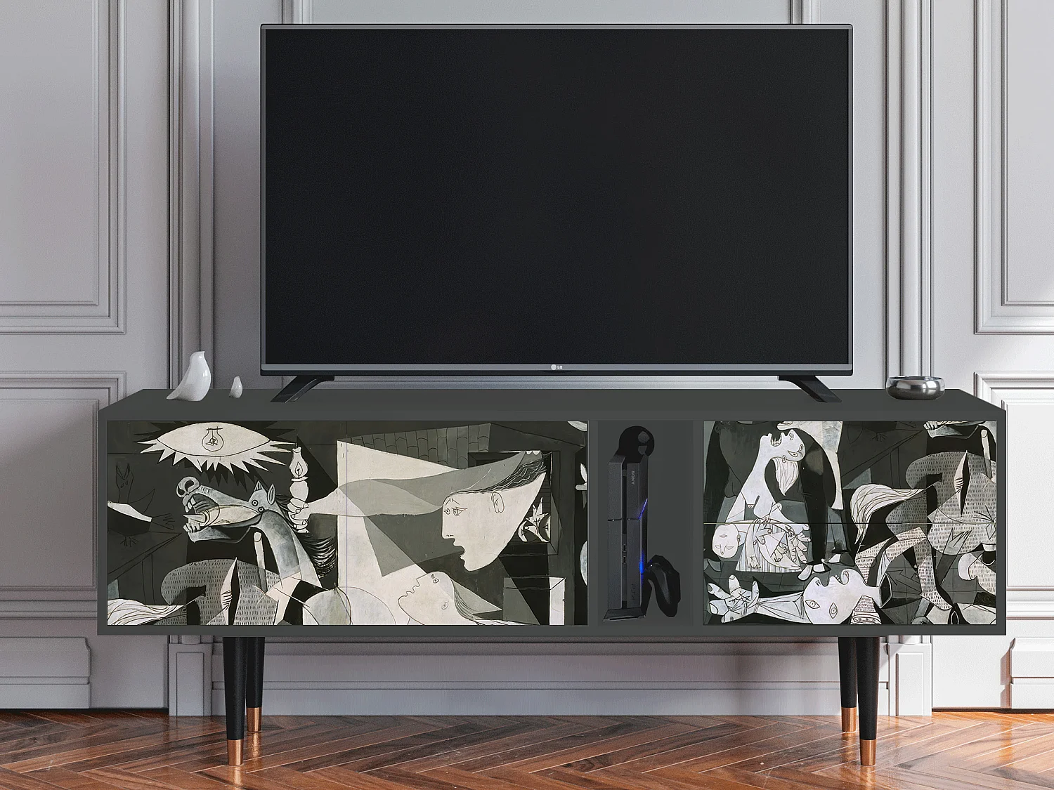 TV-Möbel - 170х69х48 cm - T1 - Guernica by Picasso, Anthrazit