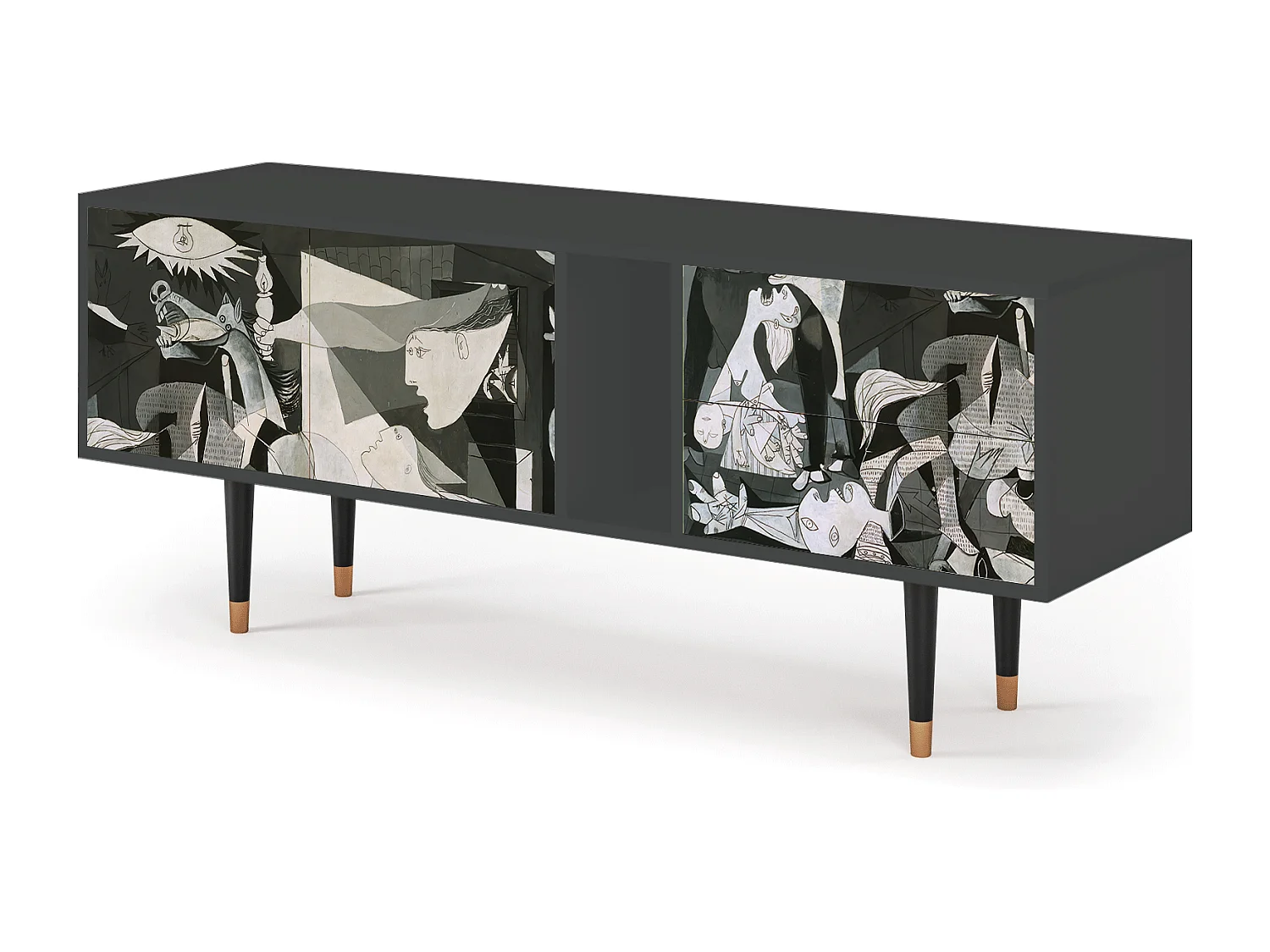 TV-Möbel - 170х69х48 cm - T1 - Guernica by Picasso, Anthrazit