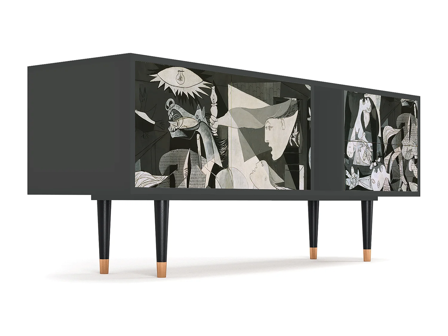 TV-Möbel - 170х69х48 cm - T1 - Guernica by Picasso, Anthrazit