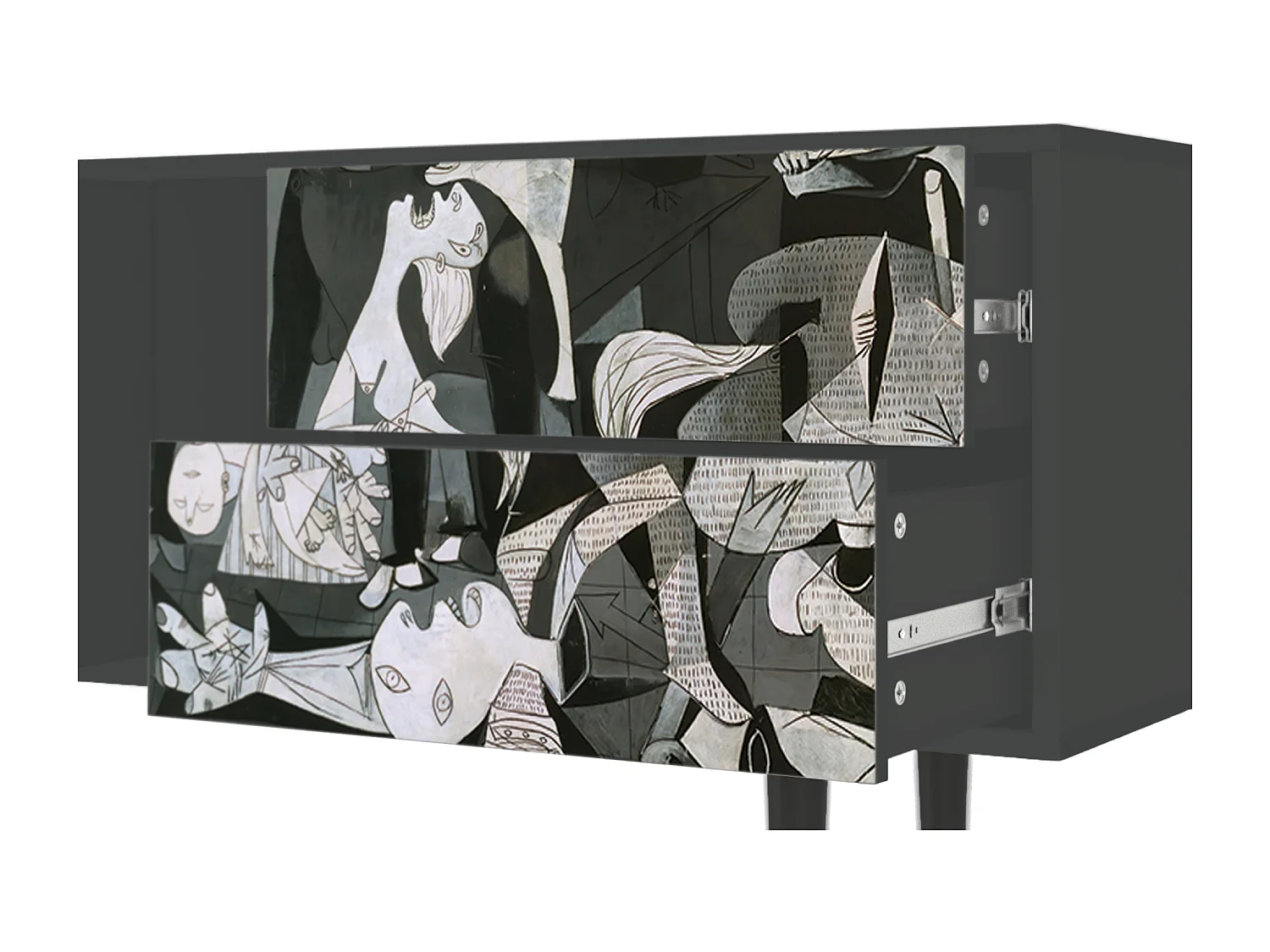 TV-Möbel - 170х69х48 cm - T1 - Guernica by Picasso, Anthrazit
