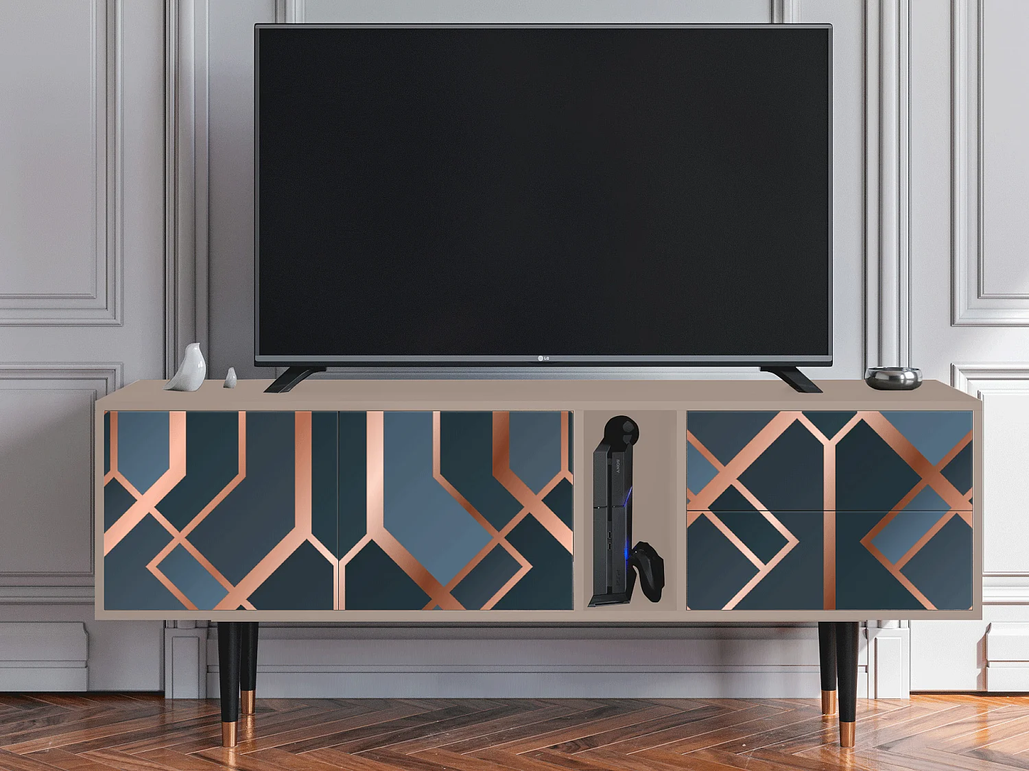 Meuble TV - 170х69х48 cm - T1 - Ashy 1920', Latte