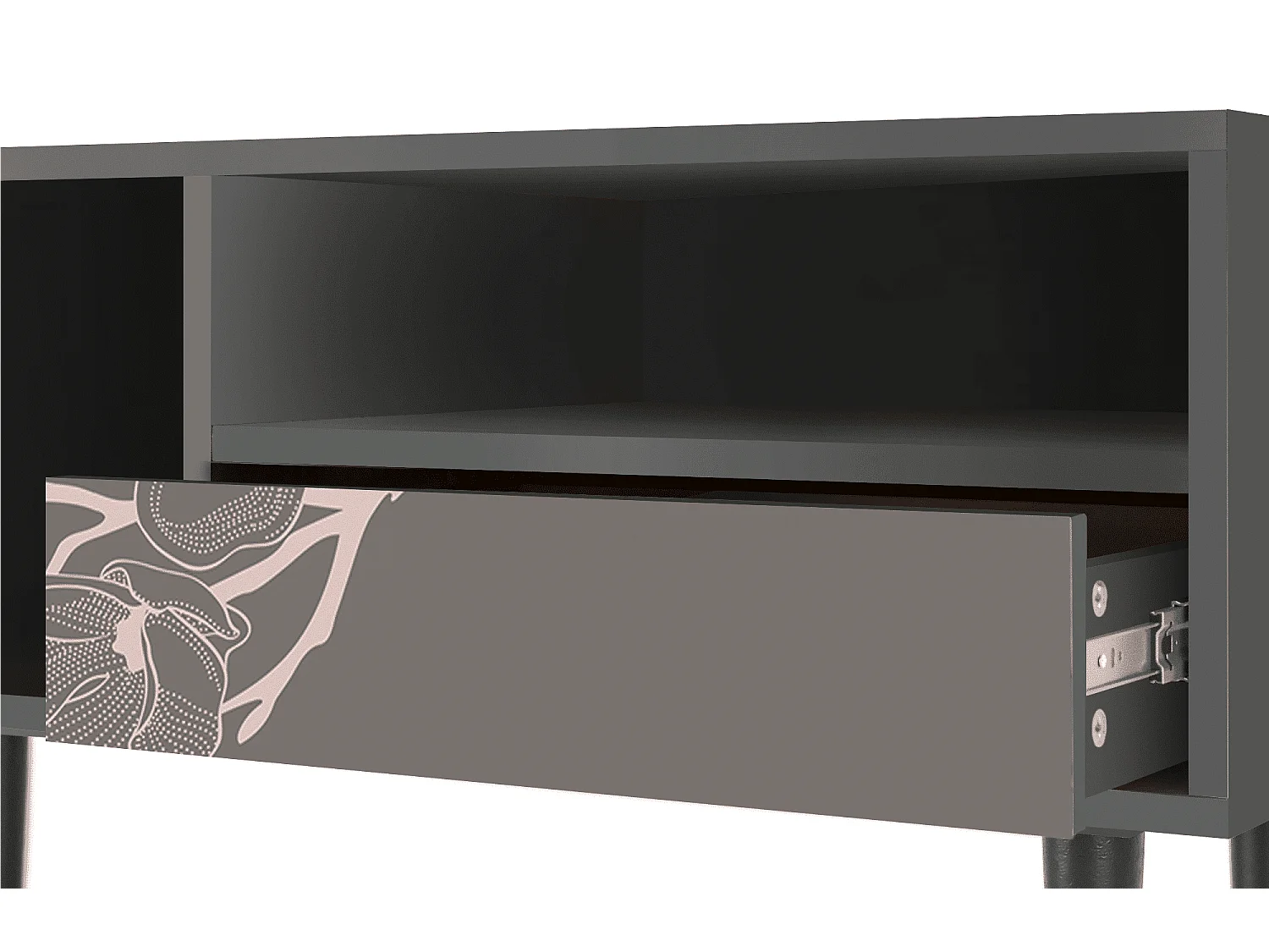 Mobile TV - 115х59х48 cm - T3 - Cherry Blossom, Antracite