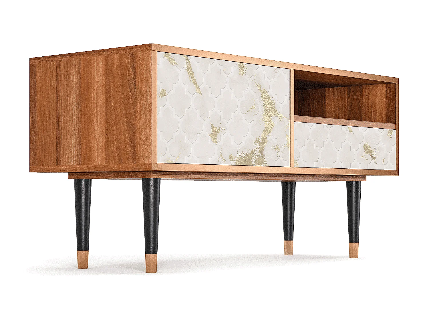 Mueble de TV - 115х59х48 cm - T3 - Sahara desert, Nogueira