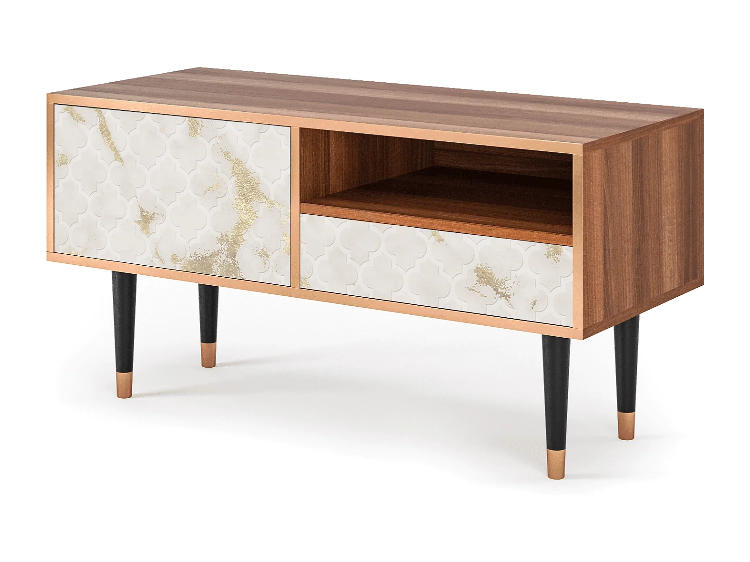 Mueble de TV - 115х59х48 cm - T3 - Sahara desert, Nogueira