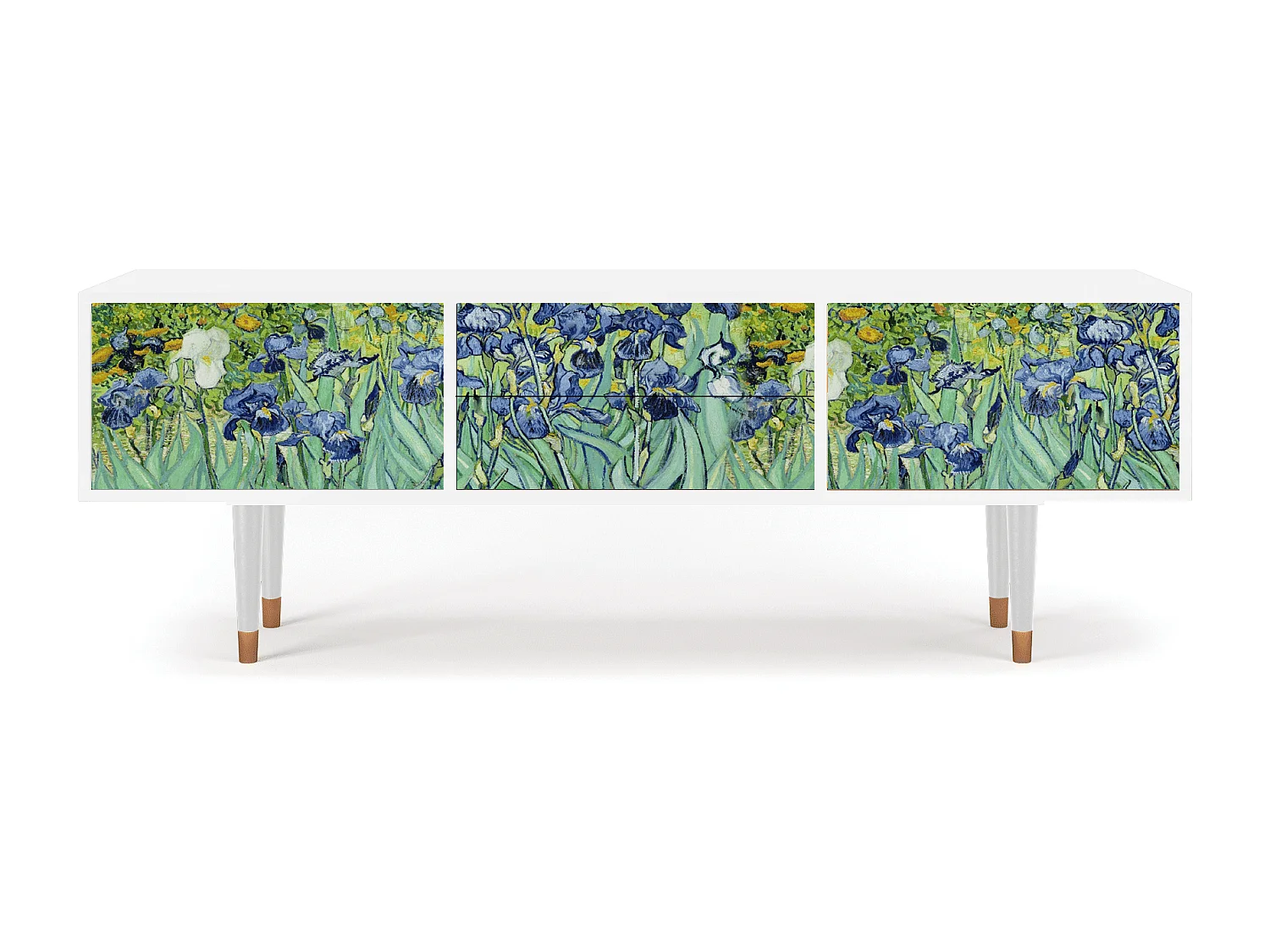 Meuble TV - 170х59х48 cm - T4 - Irises , Blanc