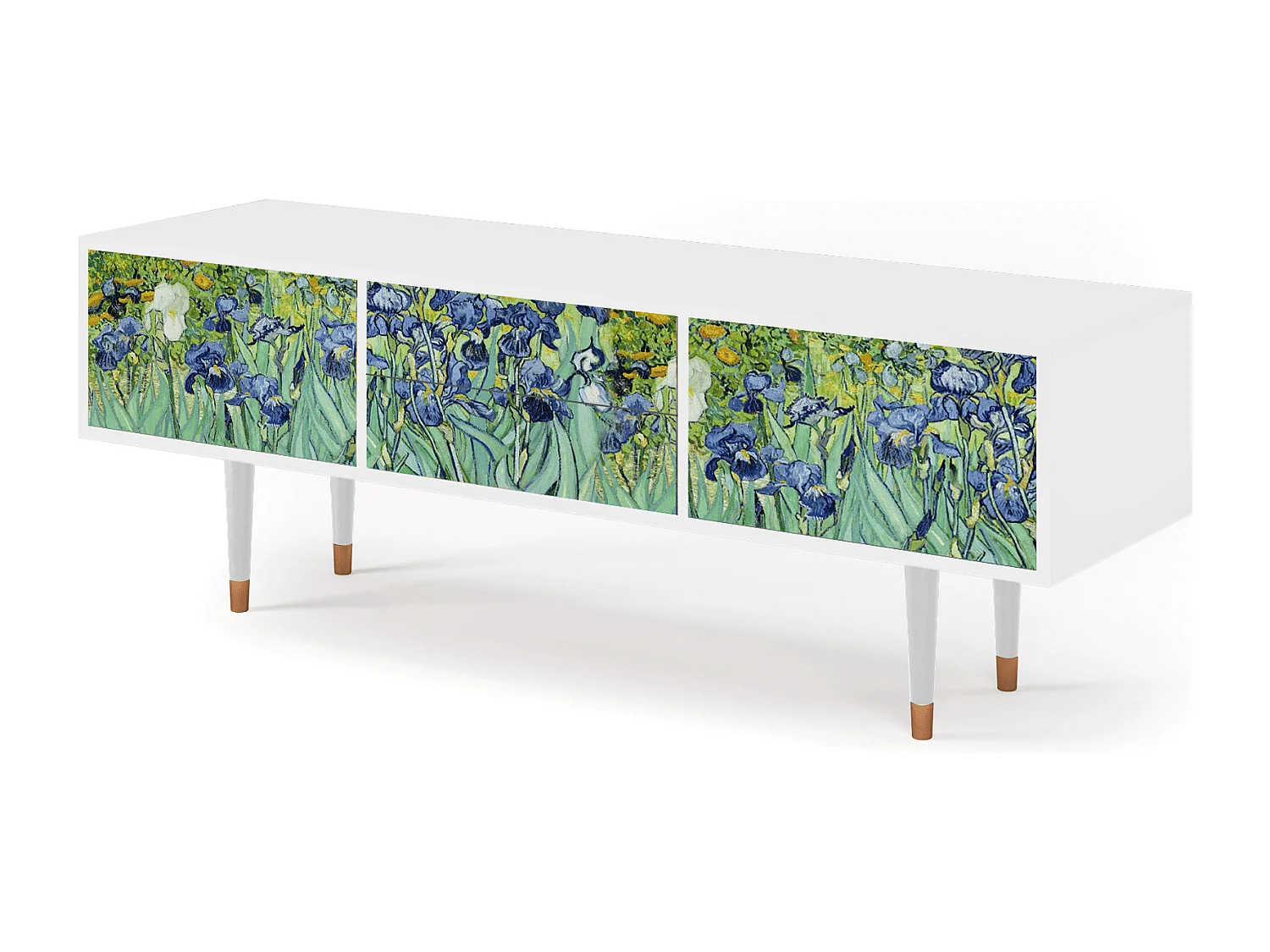 Meuble TV - 170х59х48 cm - T4 - Irises , Blanc