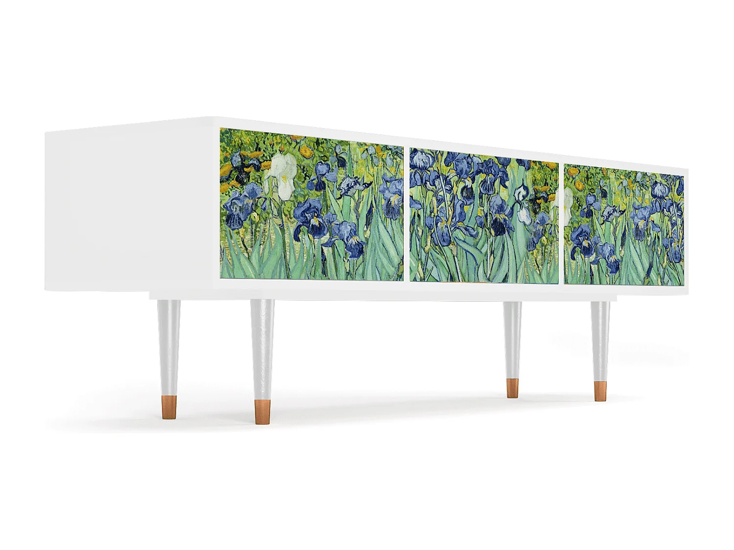 Meuble TV - 170х59х48 cm - T4 - Irises , Blanc