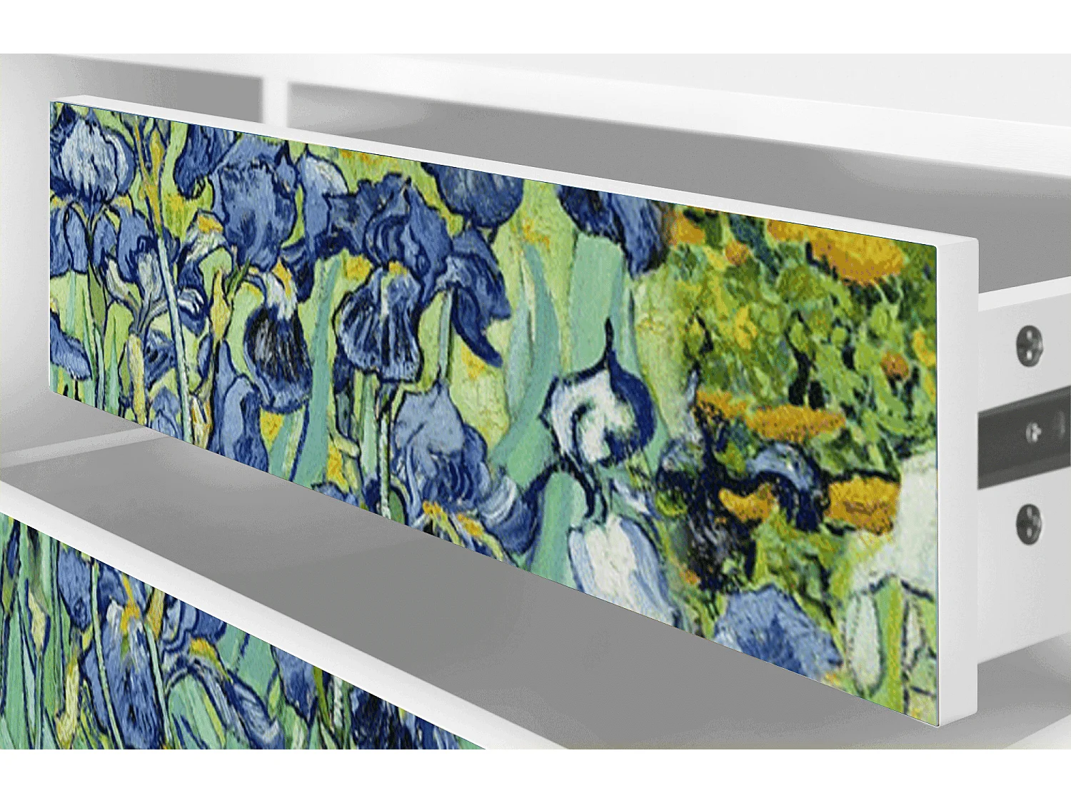 Meuble TV - 170х59х48 cm - T4 - Irises , Blanc