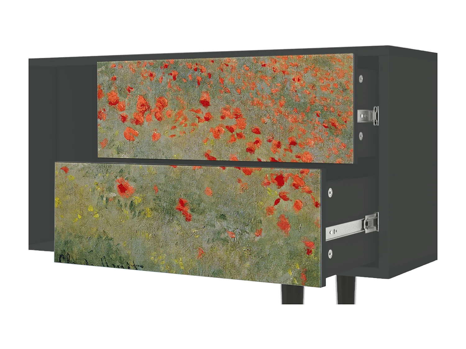 TV-meubel - 170х69х48 cm - T1 - The Poppy Field   , Antraciet