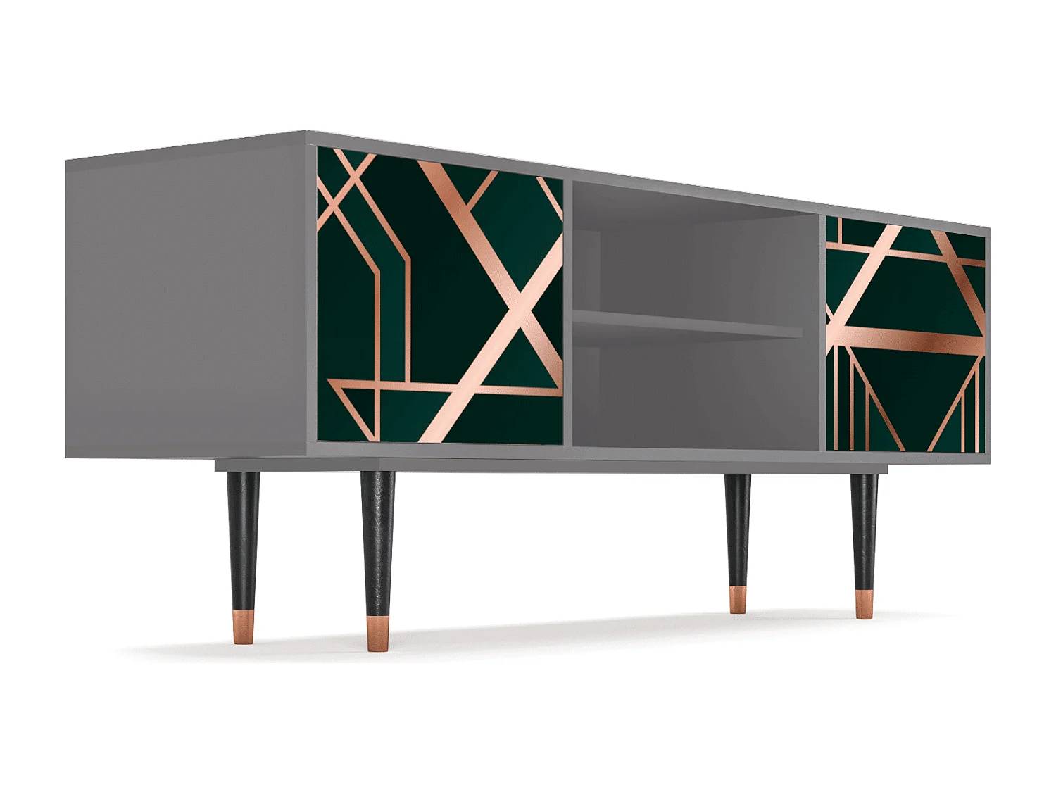 Meuble TV - 170х69х48 cm - T2 - Emerald Gatsby, Gris