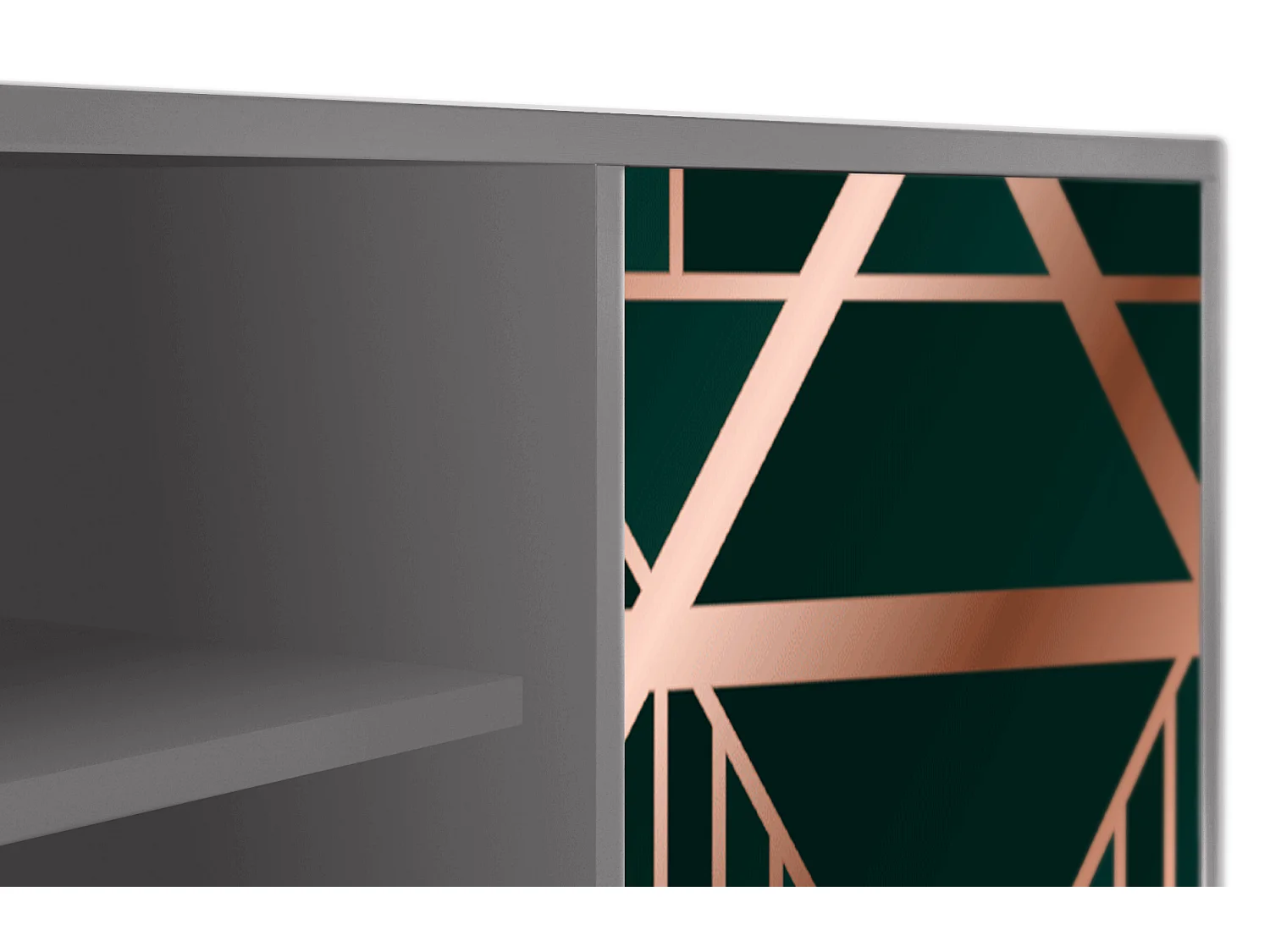 Meuble TV - 170х69х48 cm - T2 - Emerald Gatsby, Gris