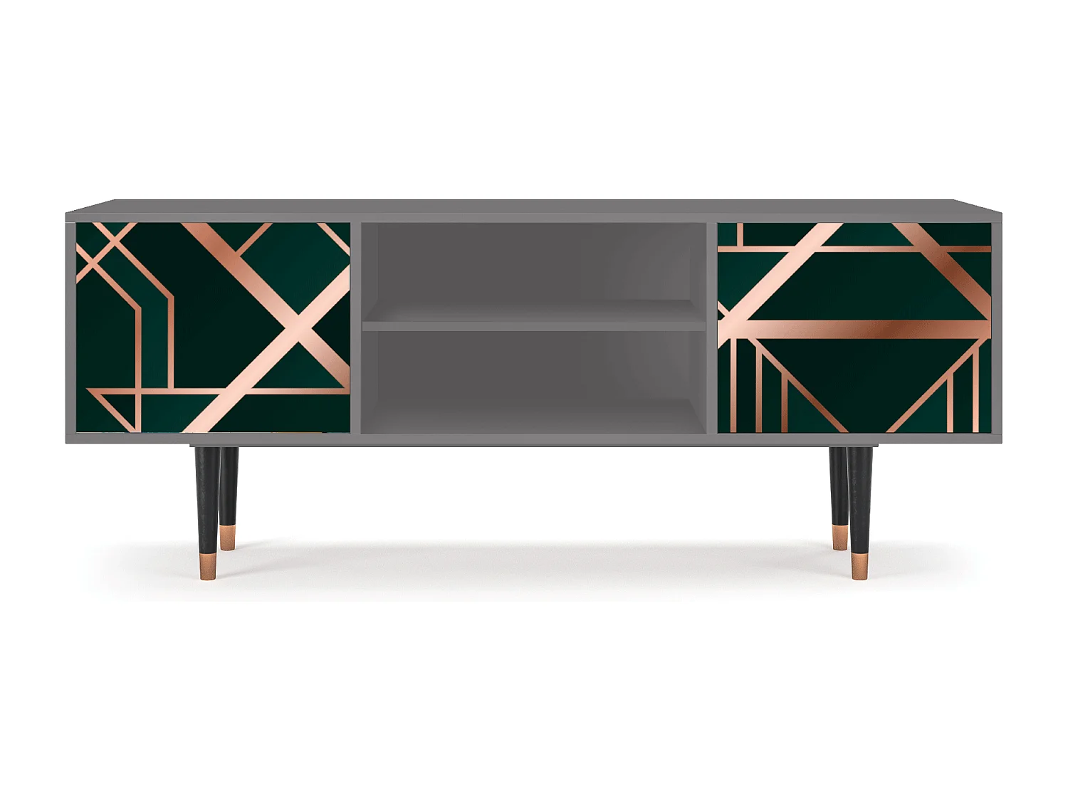 Meuble TV - 170х69х48 cm - T2 - Emerald Gatsby, Gris