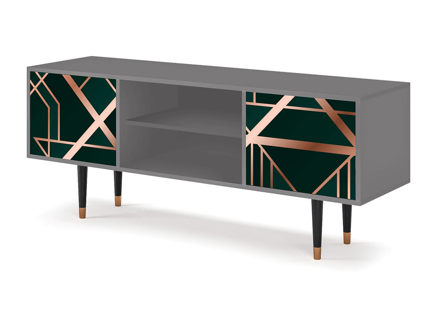 Meuble TV - 170х69х48 cm - T2 - Emerald Gatsby, Gris