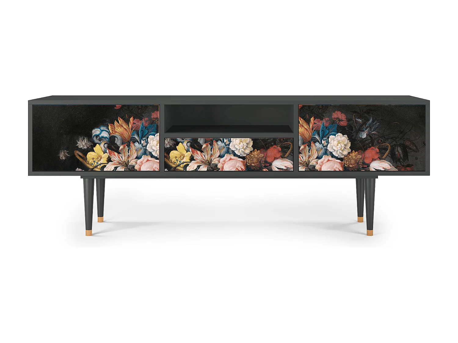 TV-meubel - 170х59х41 cm - T6 - Still Life with Flowers, Antraciet