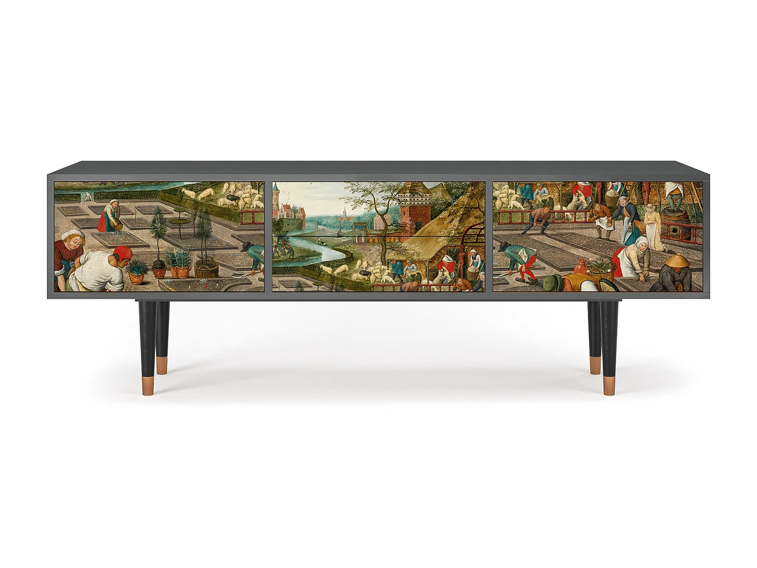 Meuble TV - 170х59х48 cm - T4 - The Younger - Spring, Anthracite