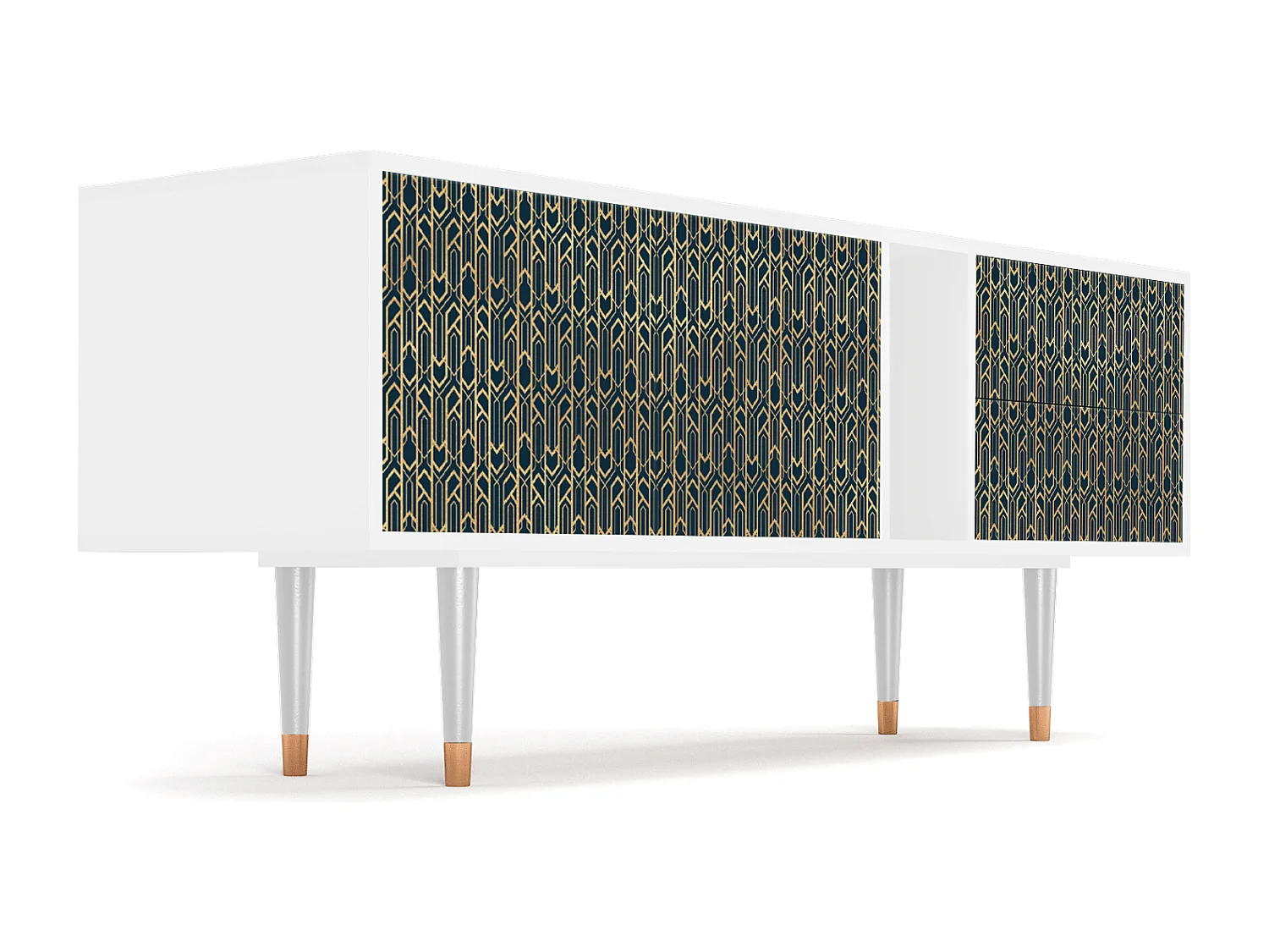 Mobile TV - 170х69х48 cm - T1 - Golden Empire, Bianco