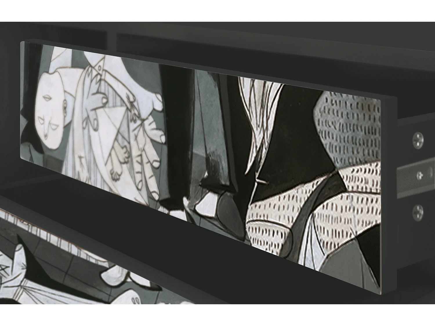 TV-meubel - 170х59х48 cm - T4 - Guernica by Picasso, Antraciet