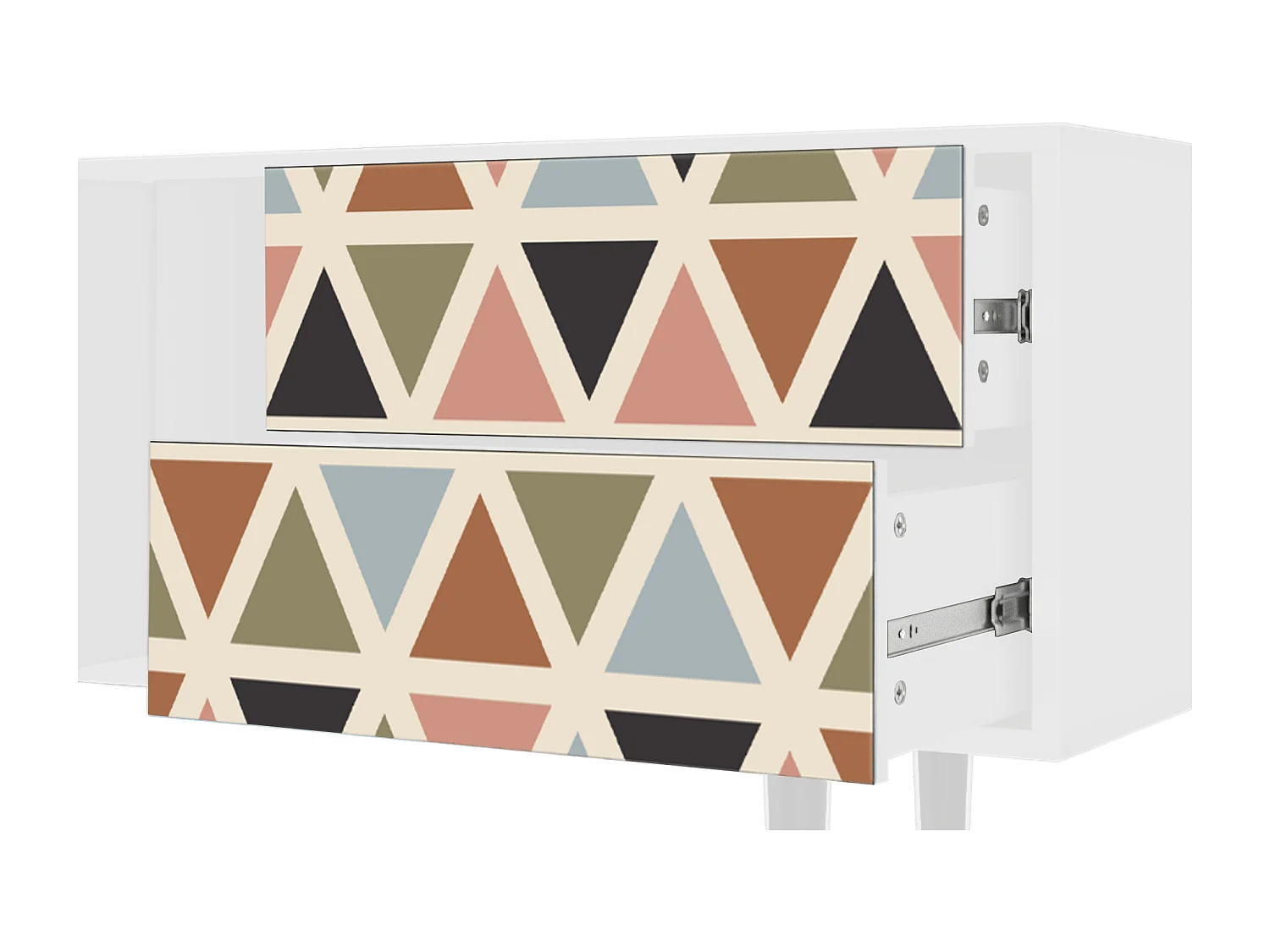 Szafka RTV - 170х69х48 cm - T1 - Royal Triangles, Biały