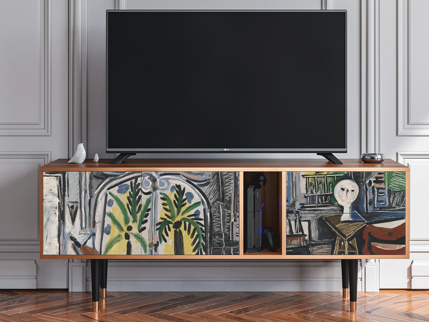 Szafka RTV - 170х69х48 cm - T1 - The Studio , Orzech