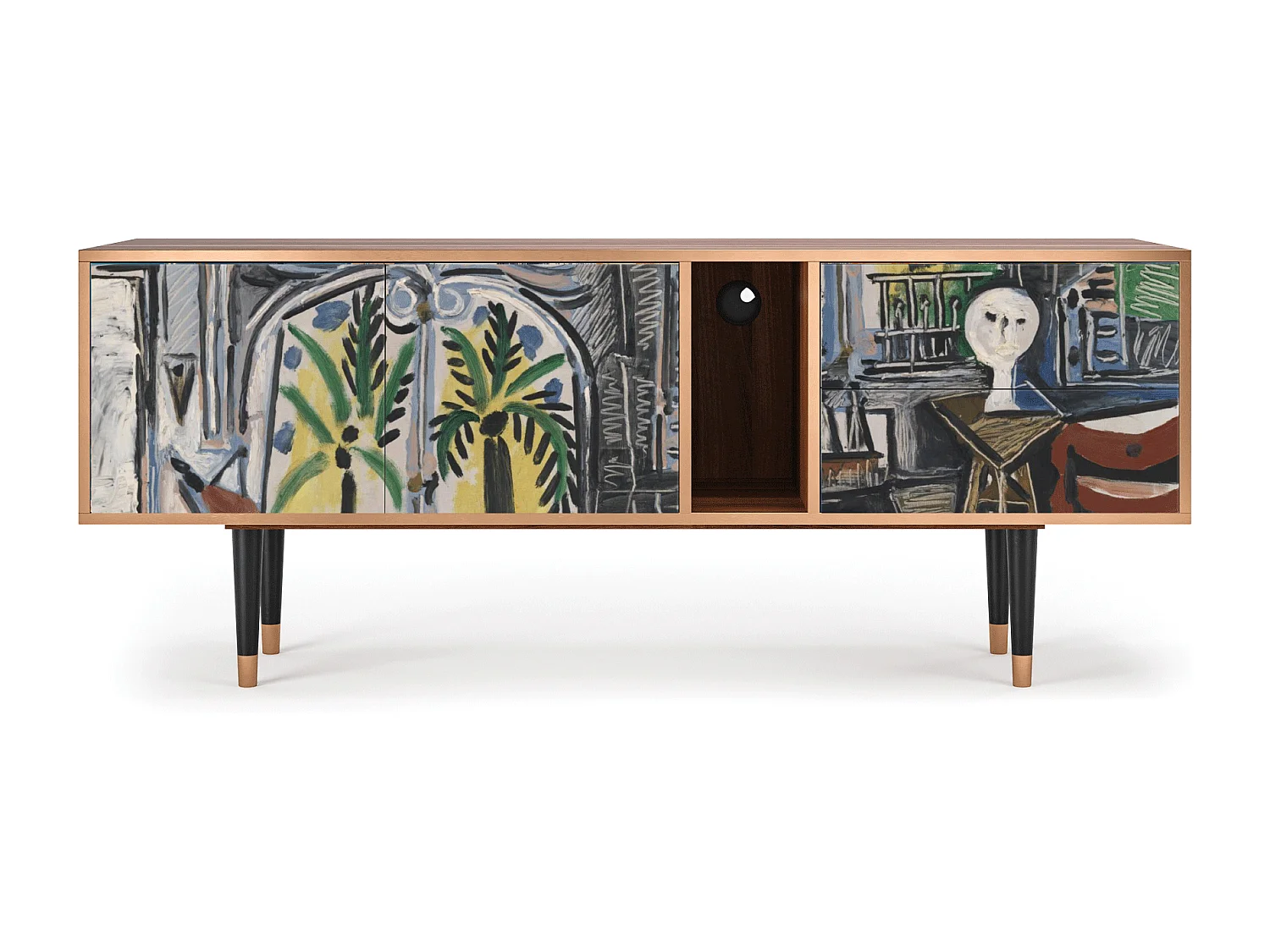 Szafka RTV - 170х69х48 cm - T1 - The Studio , Orzech