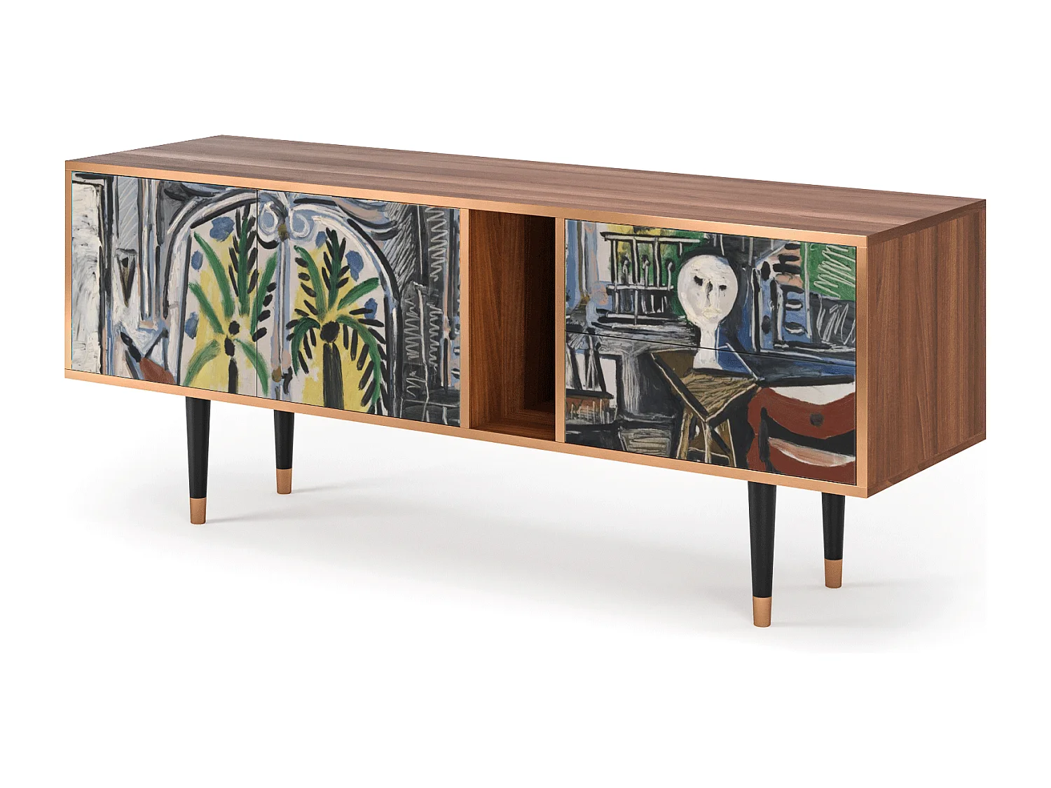 Szafka RTV - 170х69х48 cm - T1 - The Studio , Orzech