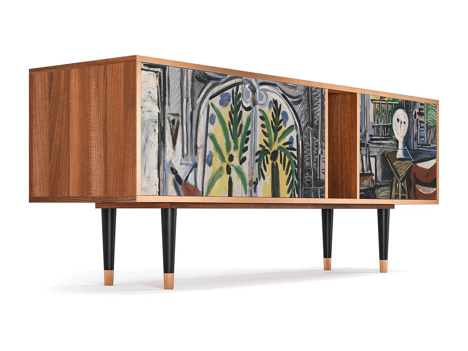 Szafka RTV - 170х69х48 cm - T1 - The Studio , Orzech