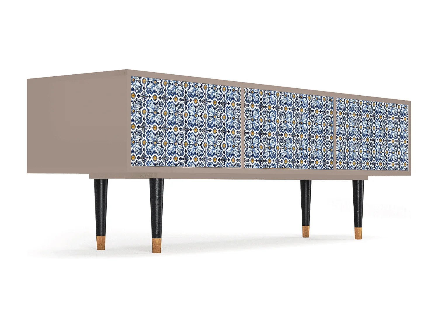 Mueble de TV - 170х59х48 cm - T4 - Lovely Cornflowers, Latte