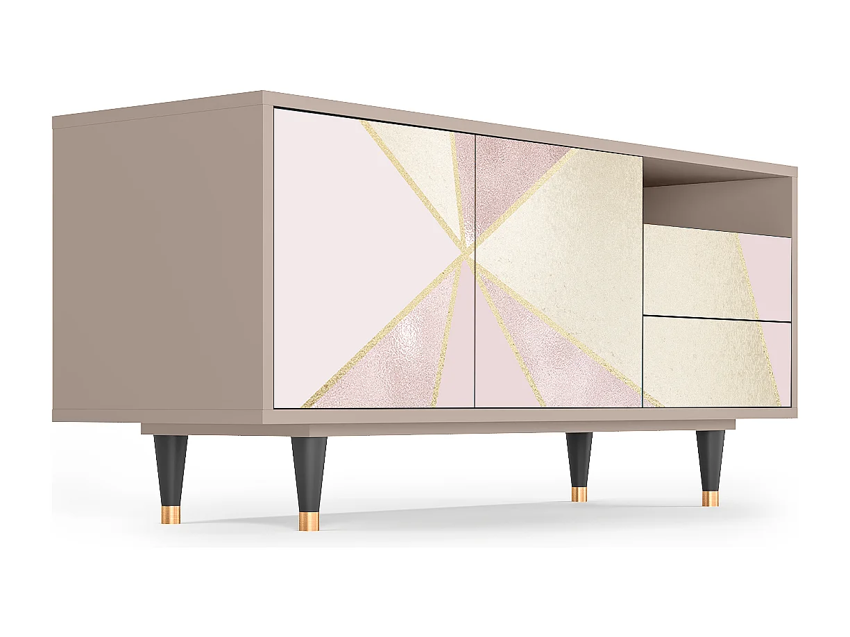 Meuble TV - 125х56х41 cm - T7 - Cosmopolitan Diva, Latte