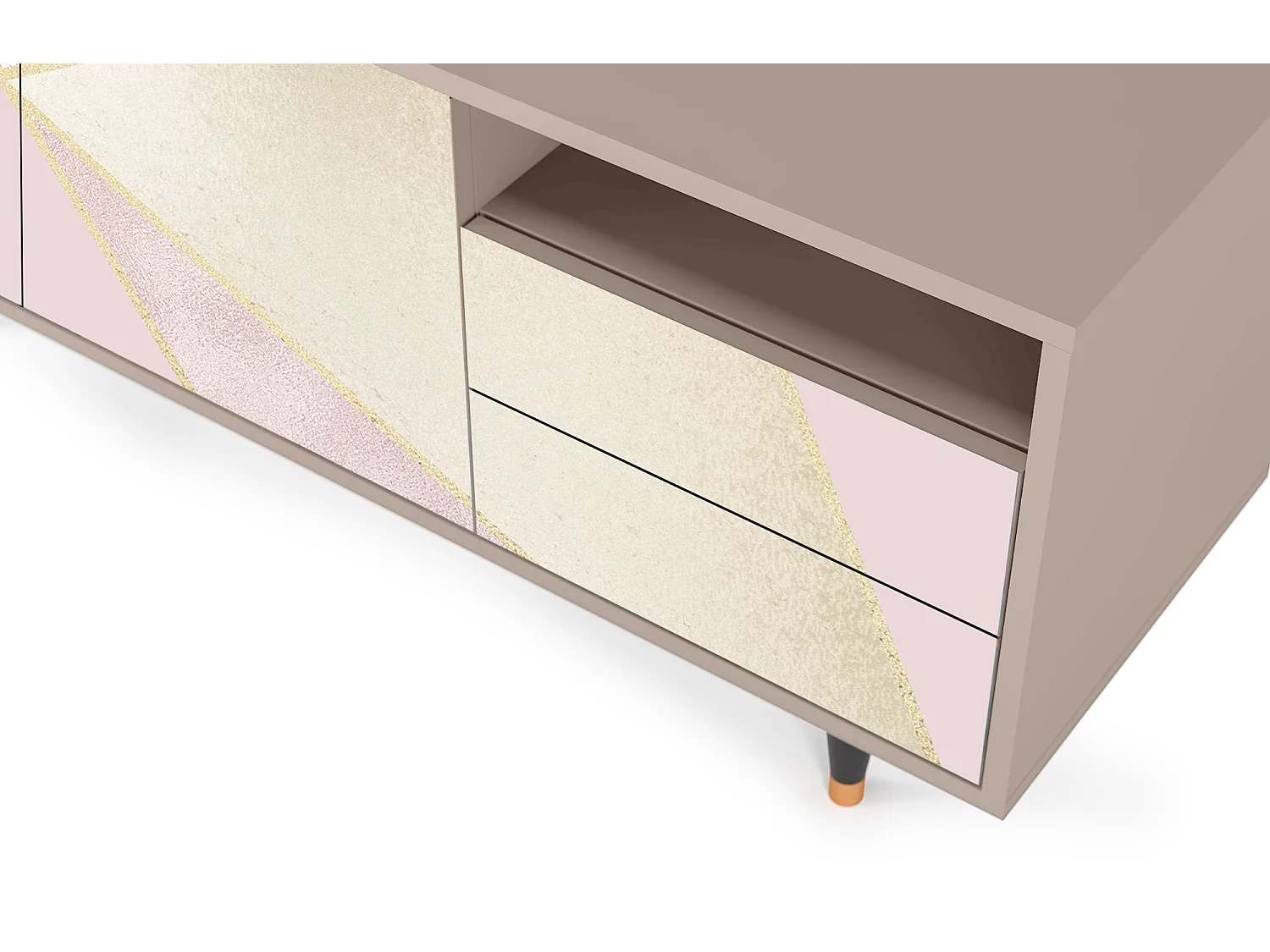 Meuble TV - 125х56х41 cm - T7 - Cosmopolitan Diva, Latte