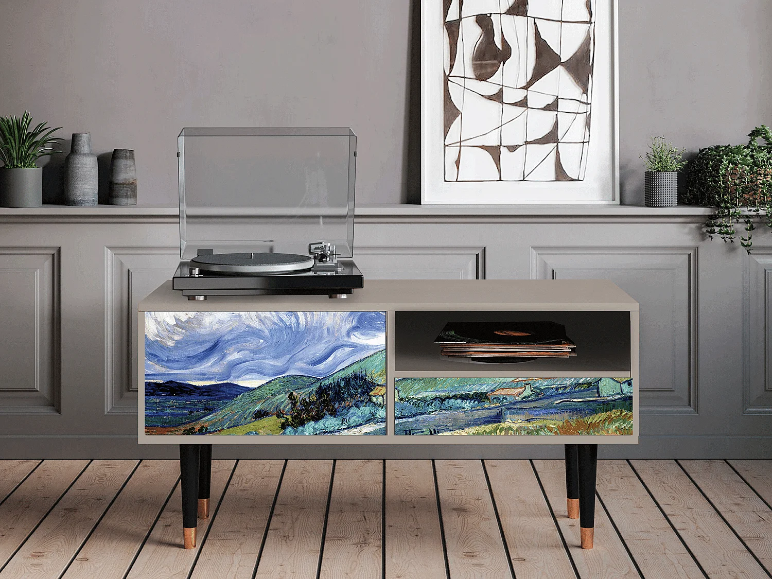 Mobile TV - 115х59х48 cm - T3 - Landscape, Sabbia