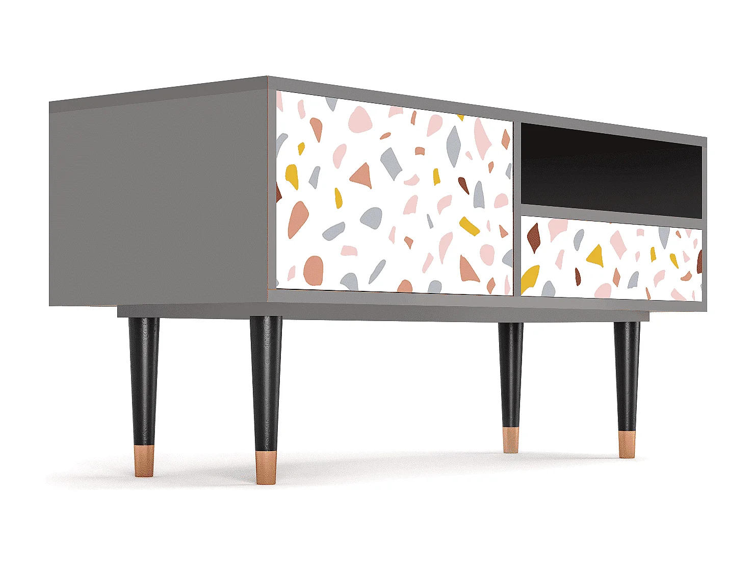 Mobile TV - 115х59х48 cm - T3 - Marmelade Cheese, Grigio