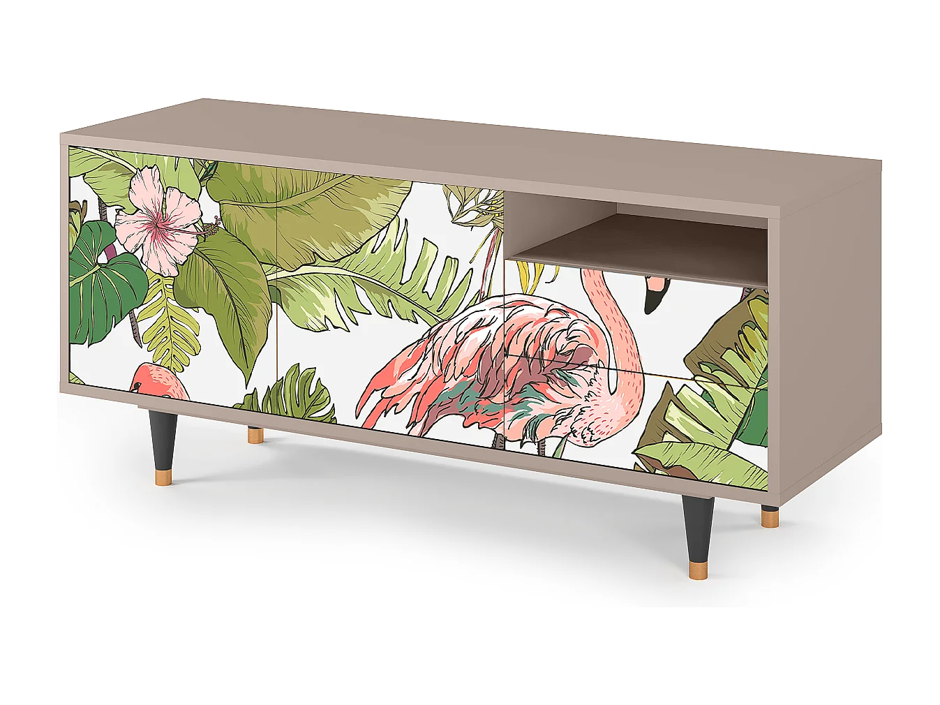 TV-Möbel - 125х56х41 cm - T7 - Sweet Flamingo, Latte