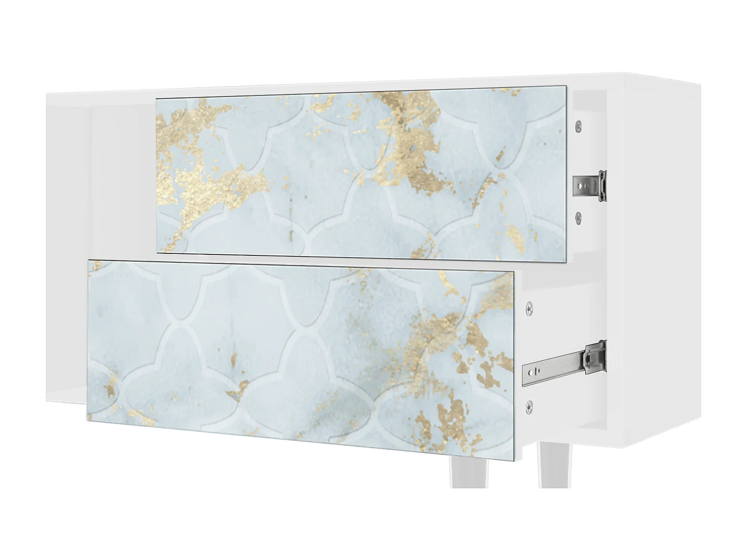 TV-Möbel - 170х69х48 cm - T1 - Golden Waves, Weiß