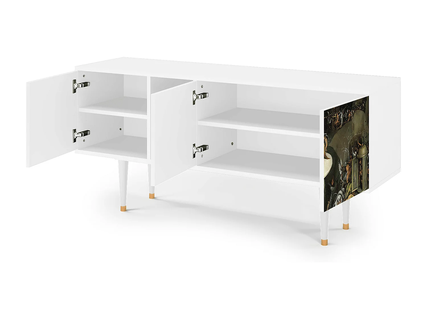 Mueble de TV - 150х69х41 cm - T5 - The Garden 2, Blanco