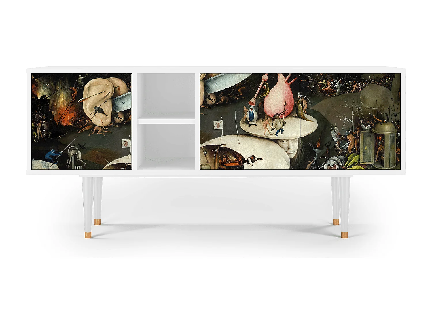 Meuble TV - 150х69х41 cm - T5 - The Garden 2, Blanc