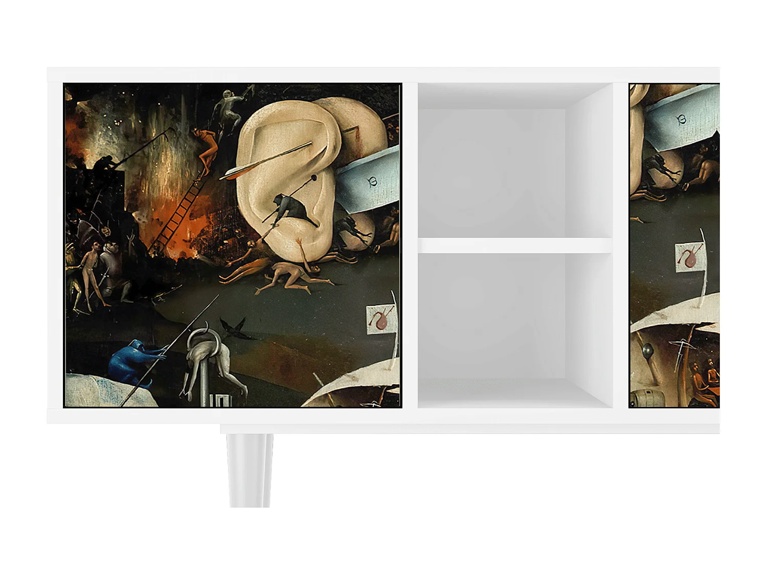 Meuble TV - 150х69х41 cm - T5 - The Garden 2, Blanc