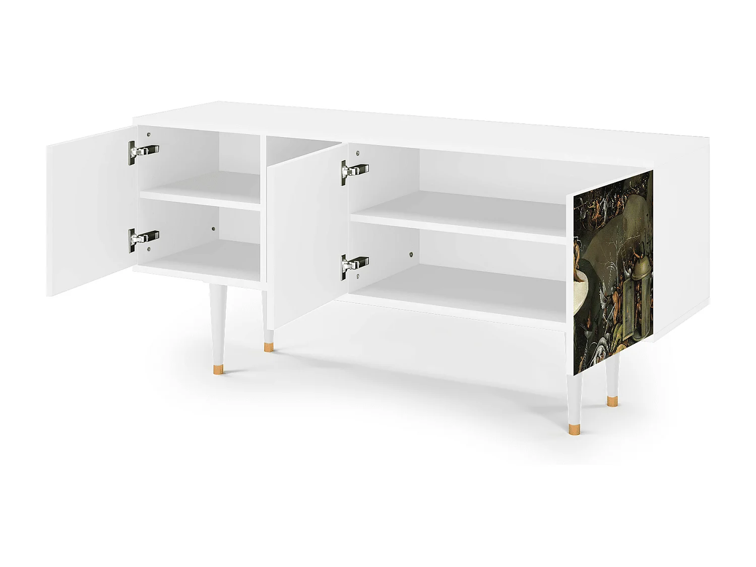 Meuble TV - 150х69х41 cm - T5 - The Garden 2, Blanc