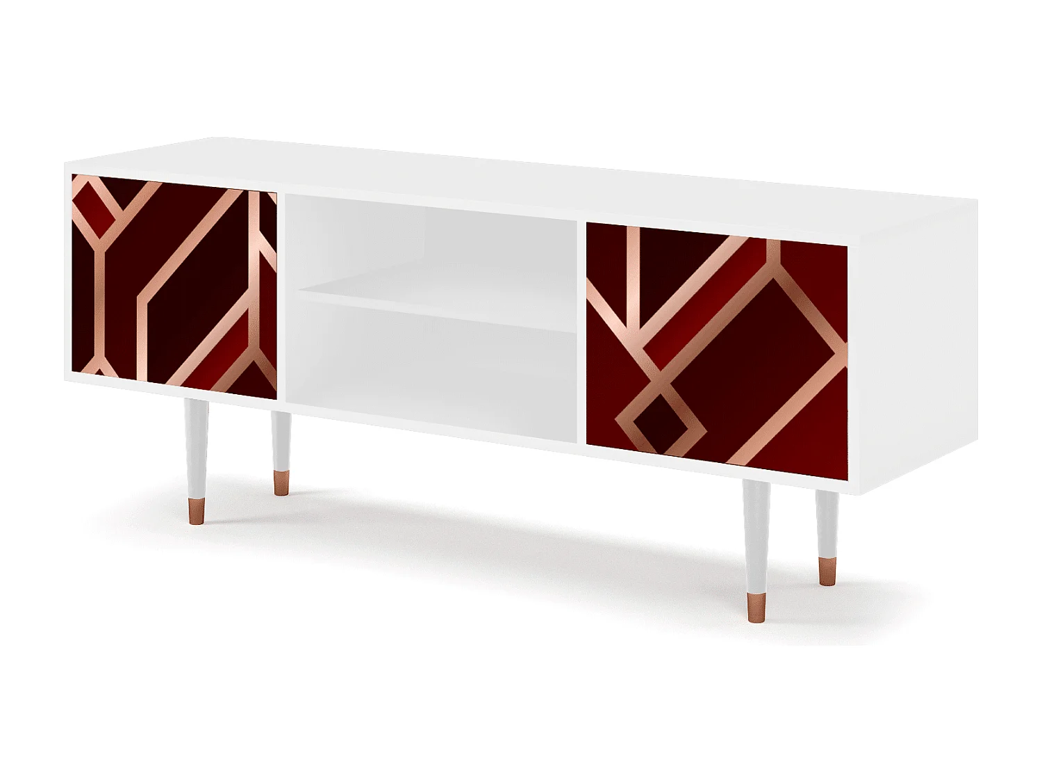 Mobile TV - 170х69х48 cm - T2 - Velvet 1920's, Bianco