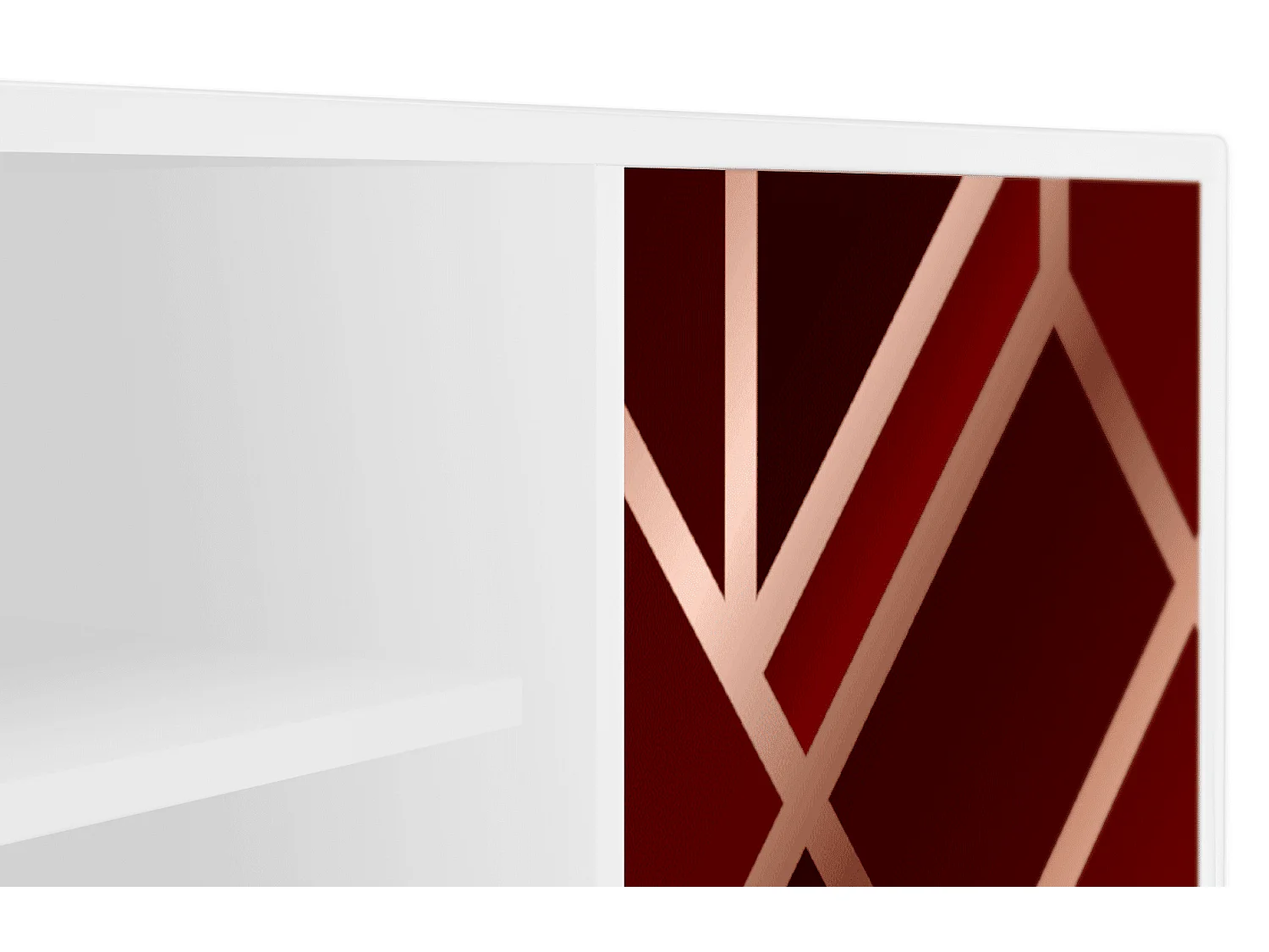 Mobile TV - 170х69х48 cm - T2 - Velvet 1920's, Bianco