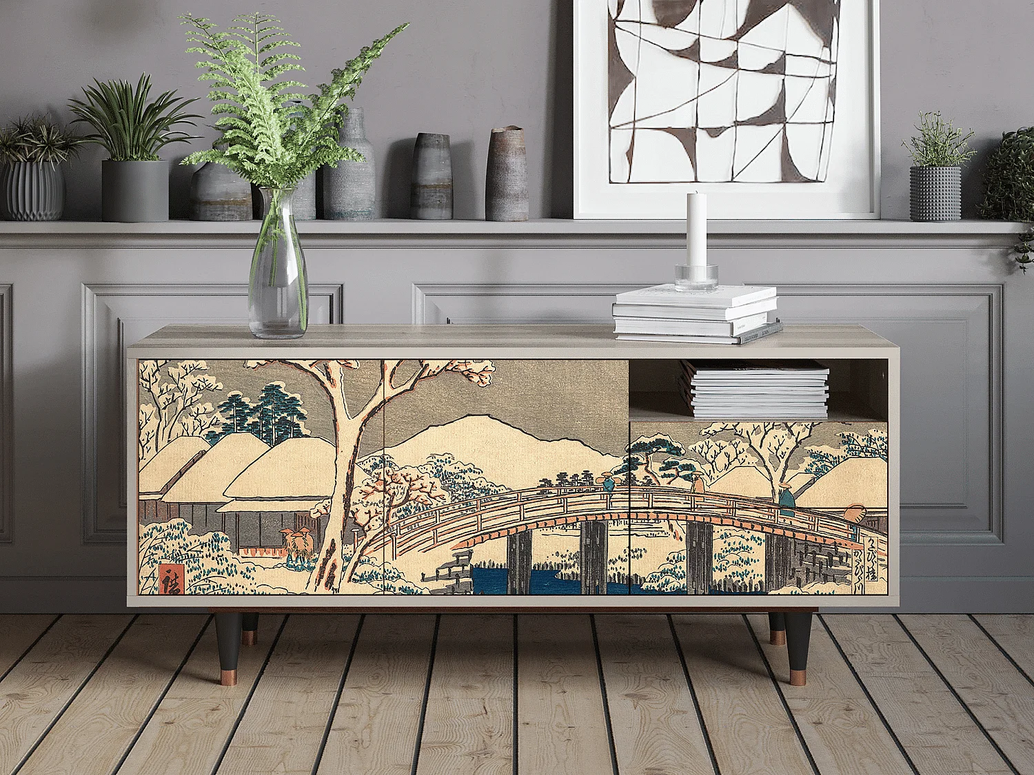 Mueble de TV - 125х56х41 cm - T7 - Katabira River, Arena