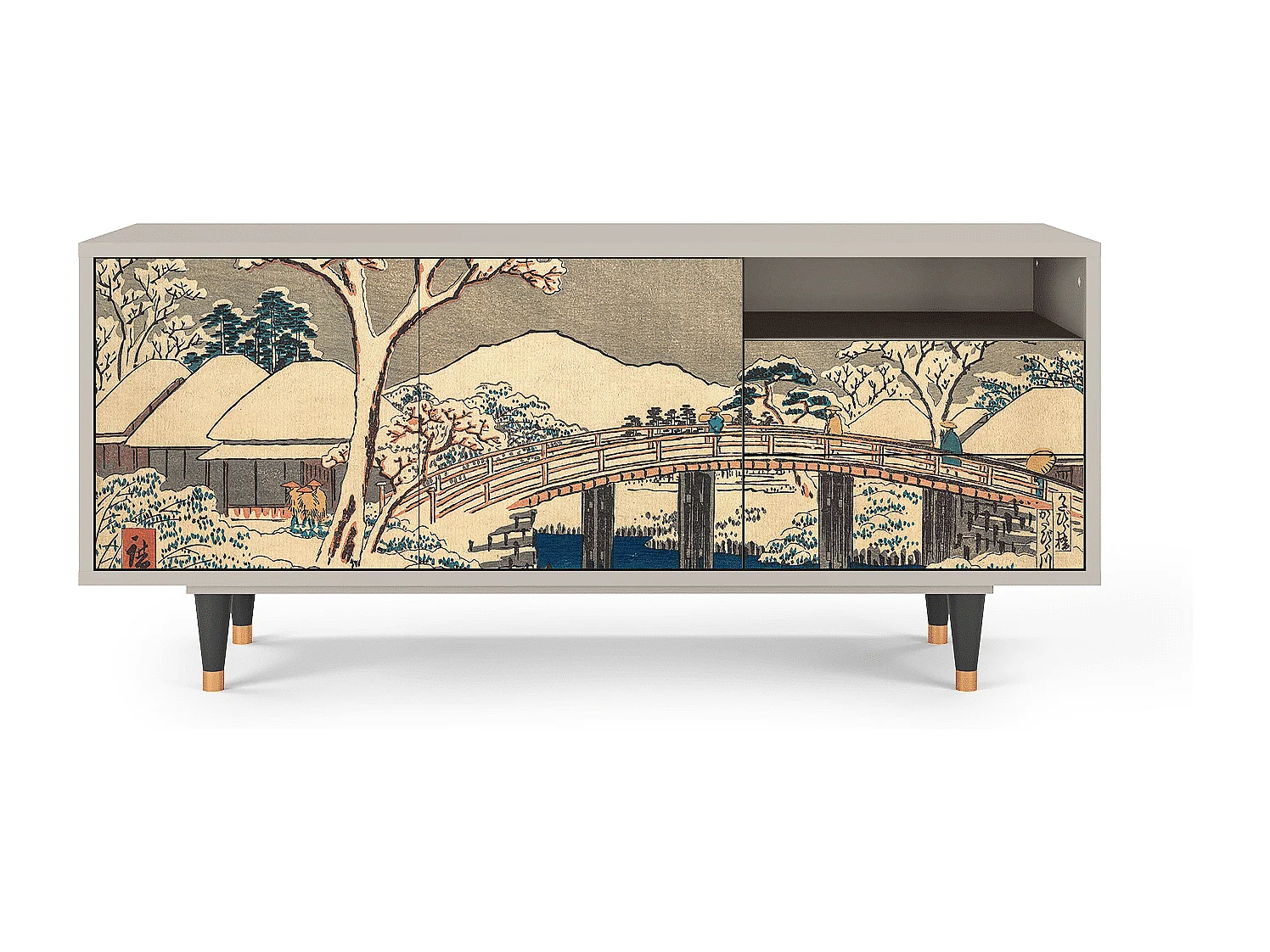 Mobile TV - 125х56х41 cm - T7 - Katabira River, Sabbia